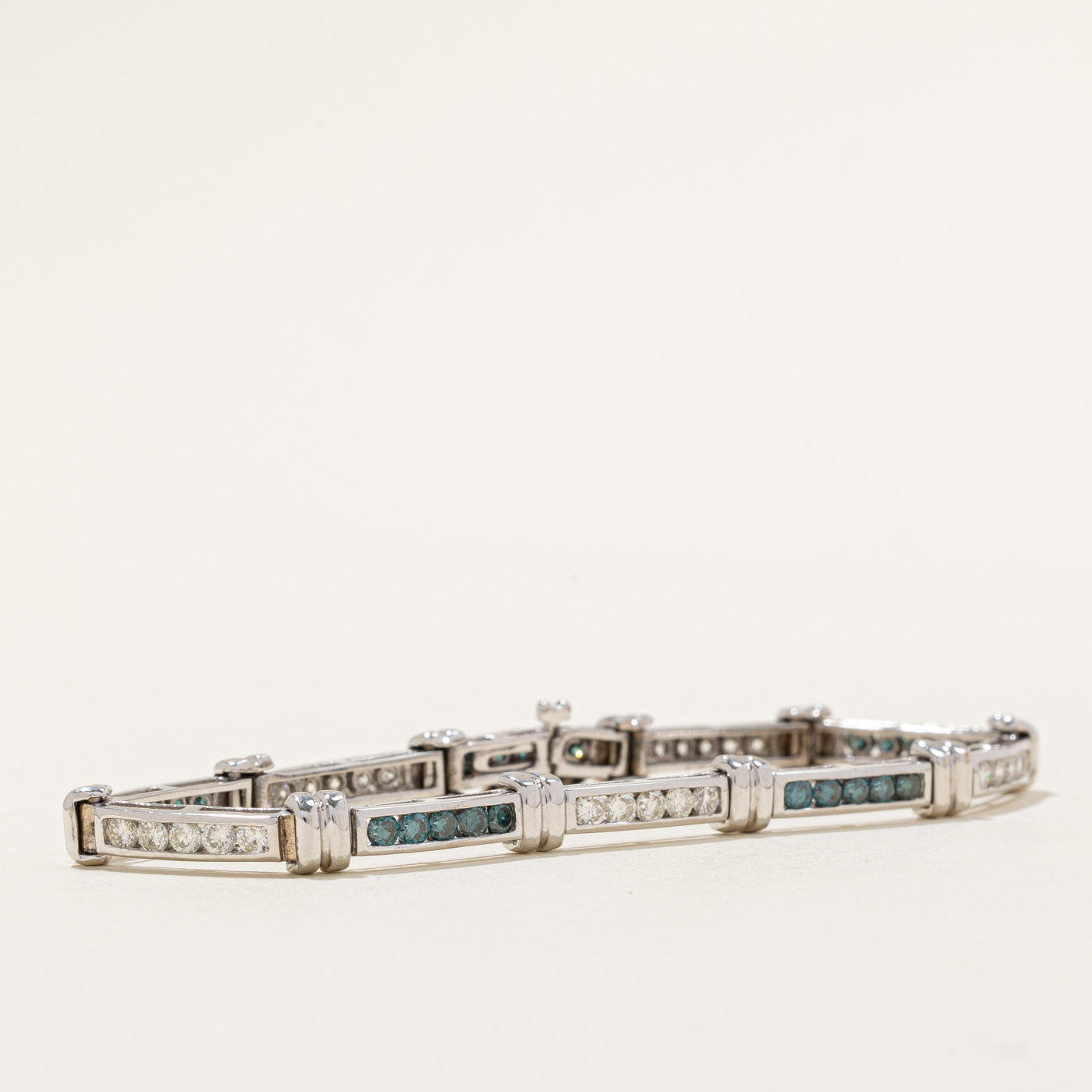 Blue & White Diamond Bracelet | 3.00ctw | 7" |
