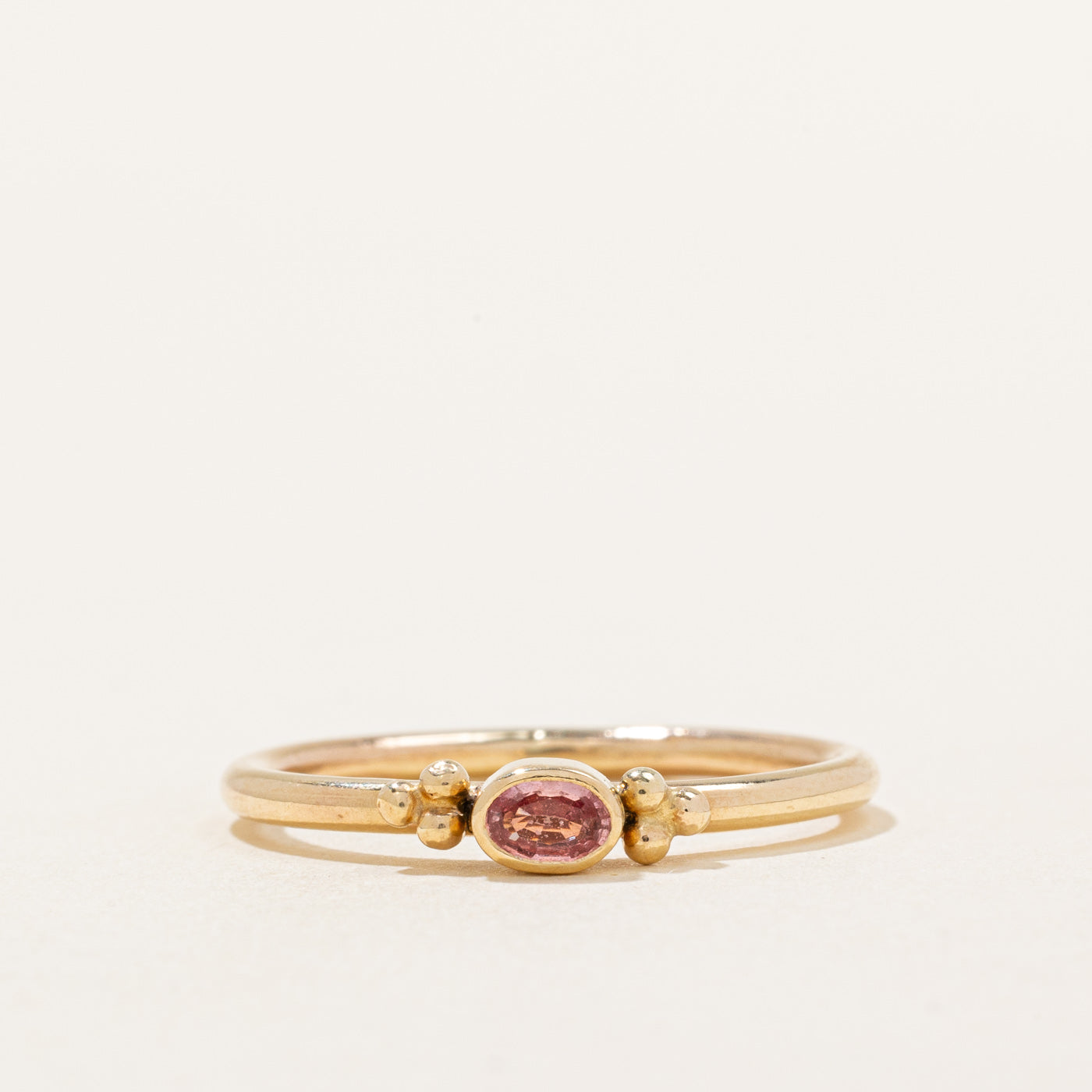 Bague saphir Padparadscha | 0,18 ct | Taille 8,5 |
