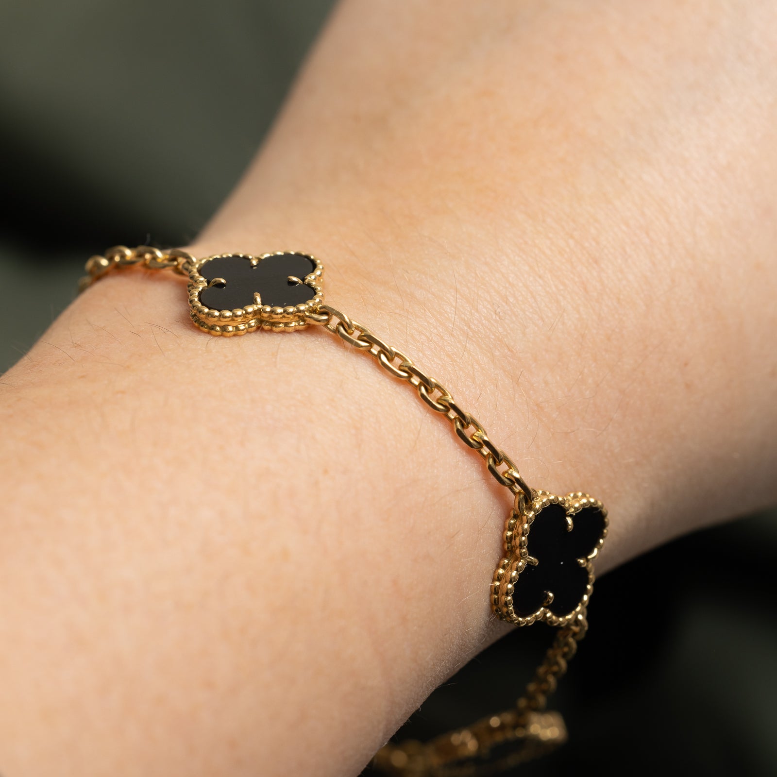 'Van Cleef & Arpels' Vintage Alhambra Bracelet, 5 Motifs | 7.50ctw | 8.5" |