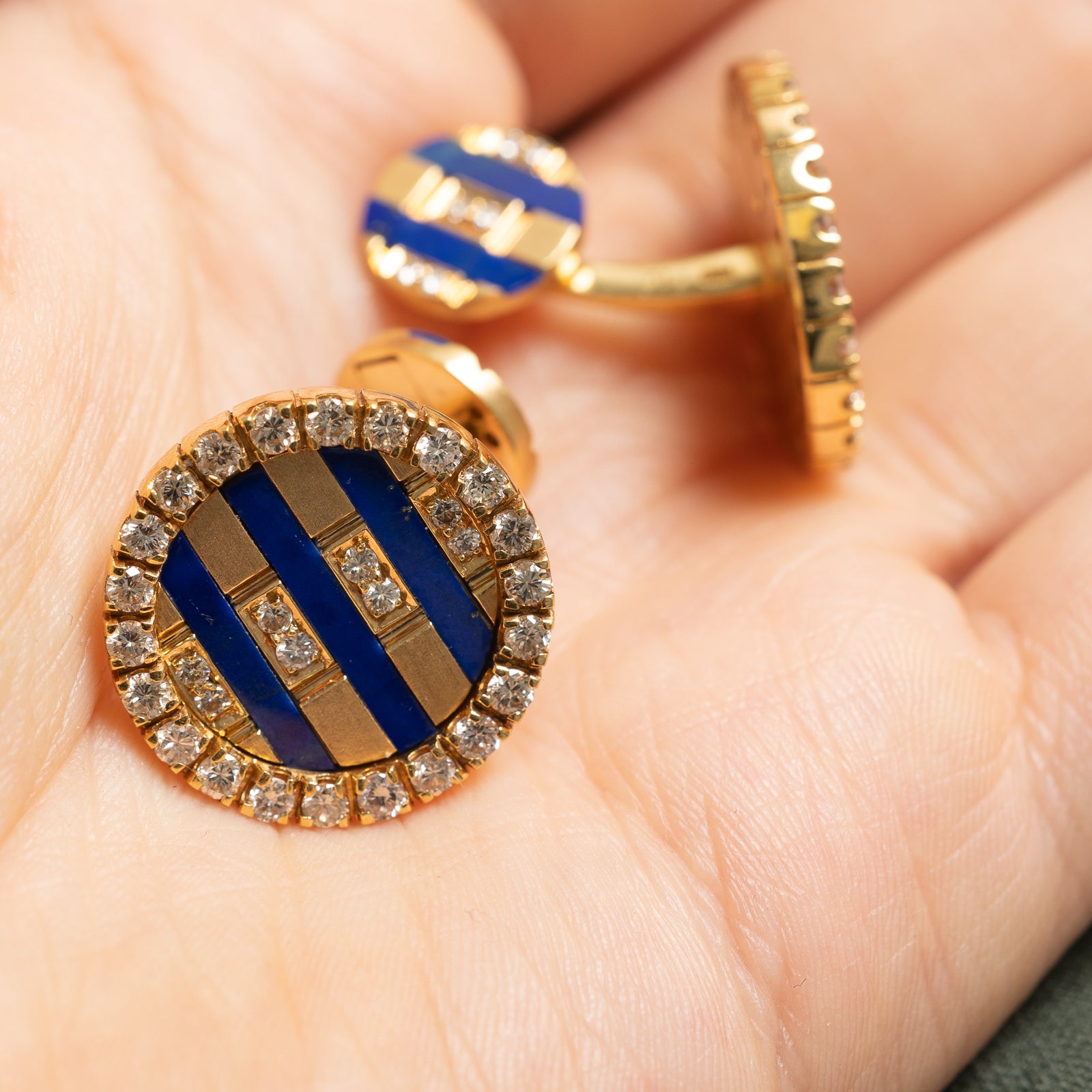Lapis Lazuli & Diamond Cufflinks | 1.60ctw, 2.00ctw |