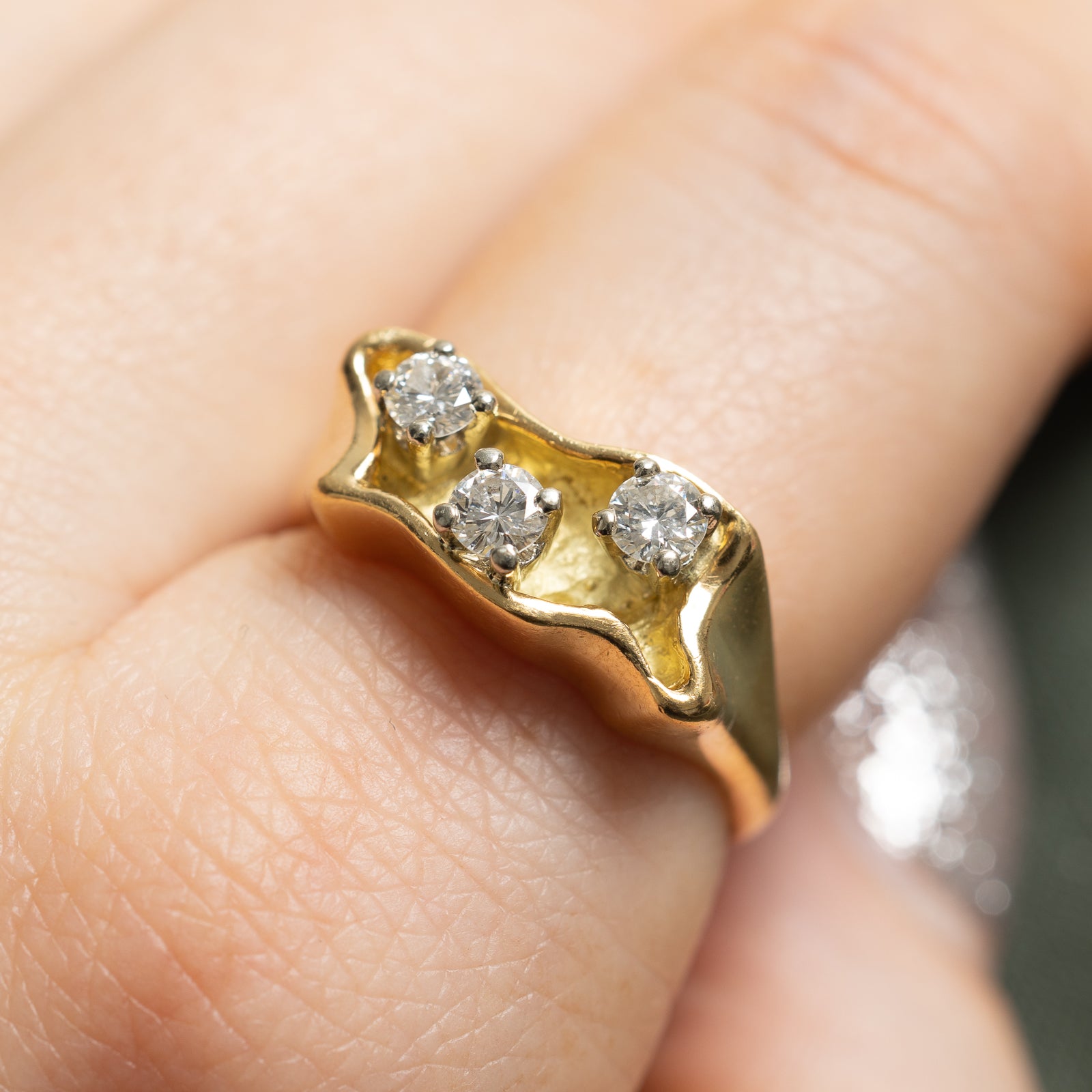 'Birks' Three Stone Diamond Ring | 0.42ctw | SZ 7 |