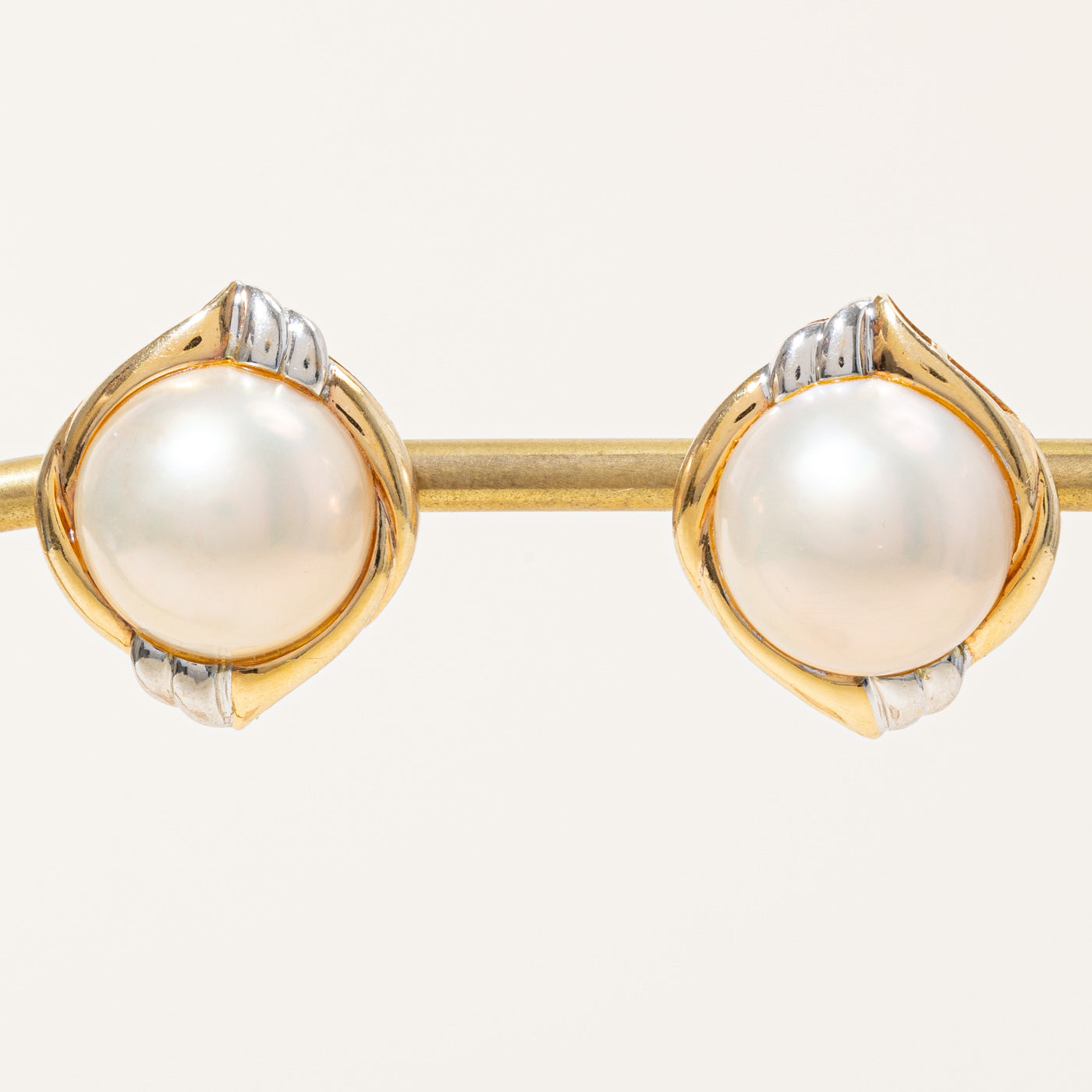 'Mikimoto' Mabe Pearl Stud Earrings | 16.00mm |