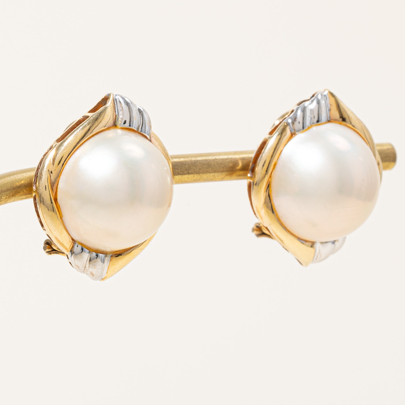 'Mikimoto' Mabe Pearl Stud Earrings | 16.00mm |