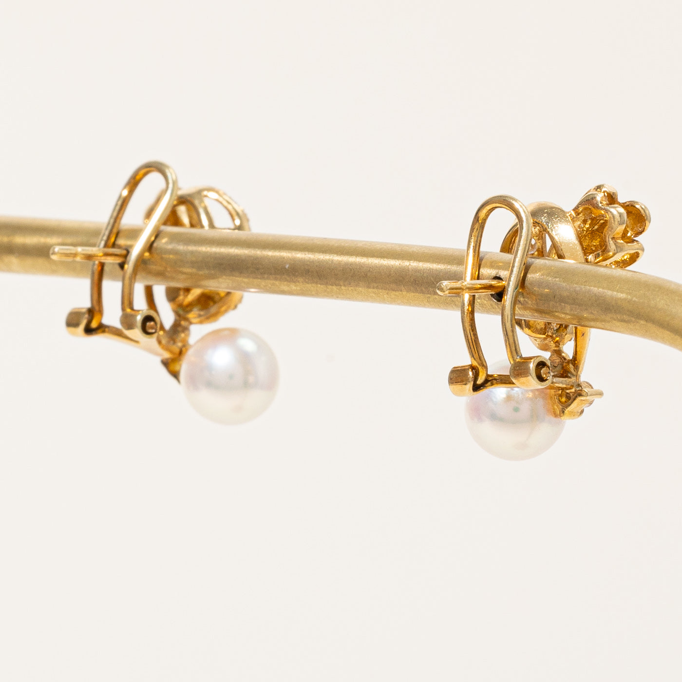 Pearl & Diamond Earrings | 0.16ctw |