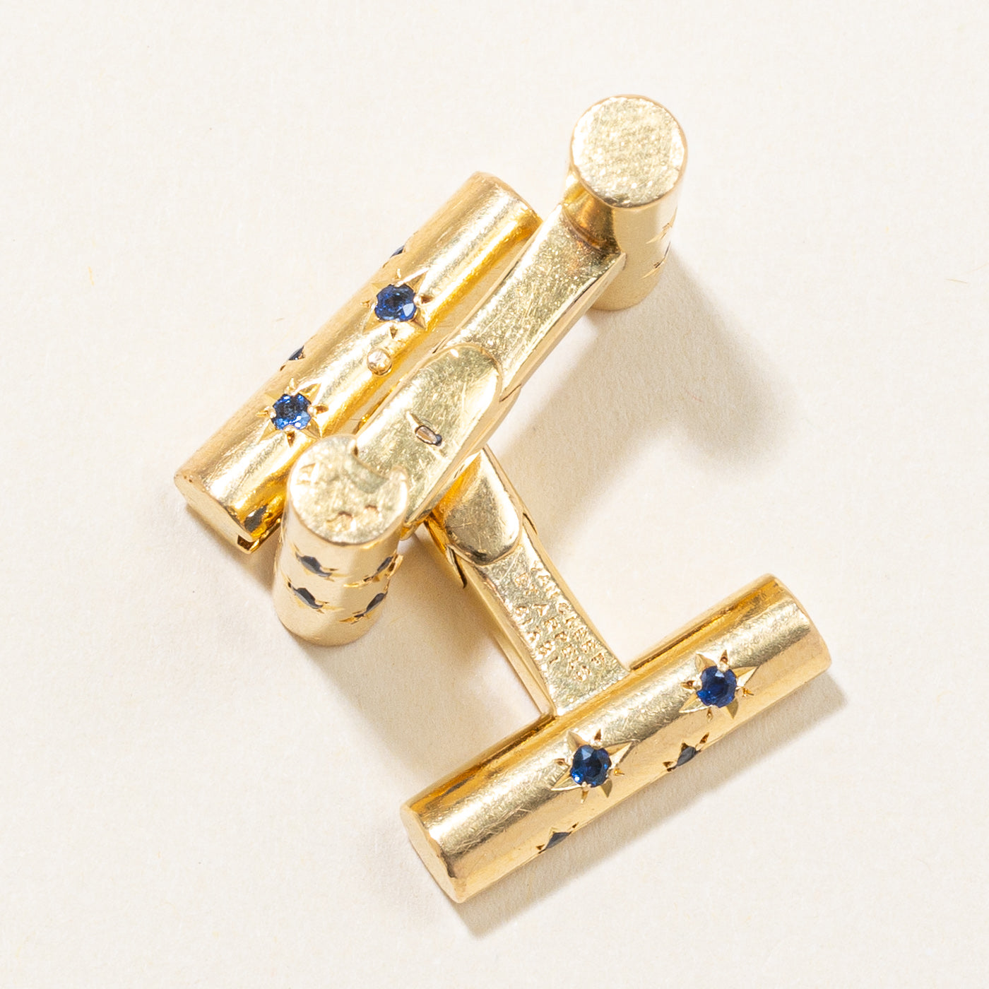 'Van Cleef & Arpels' Vintage Sapphire Cufflinks | 0.50ctw |