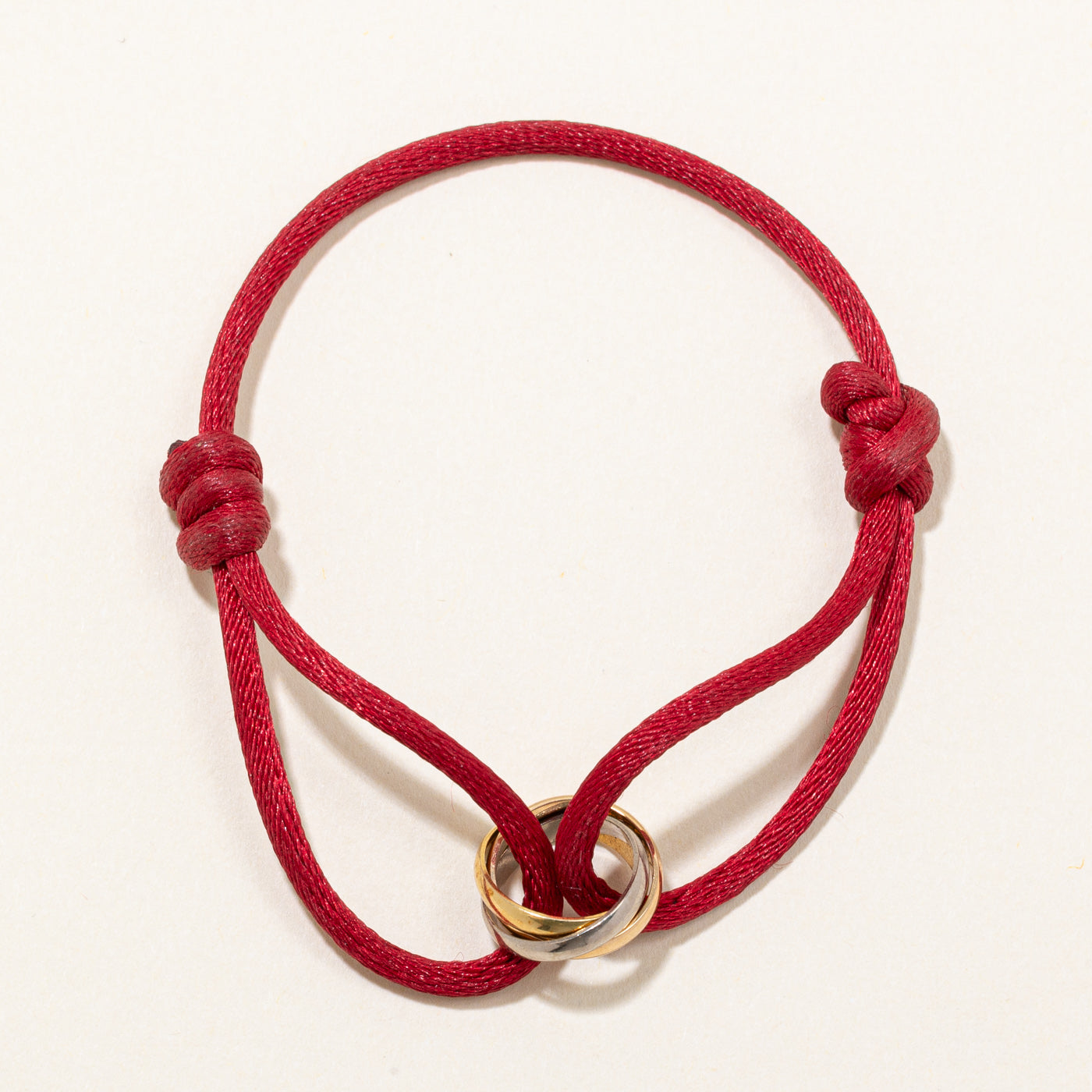 'Cartier' Trinity Bracelet, Cord | 5" to 9" |