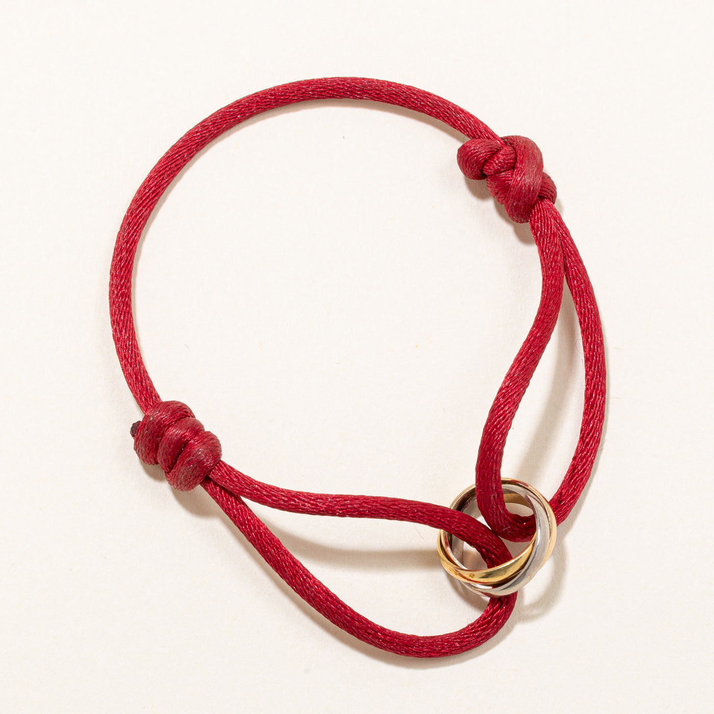 'Cartier' Trinity Bracelet, Cord | 5" to 9" |