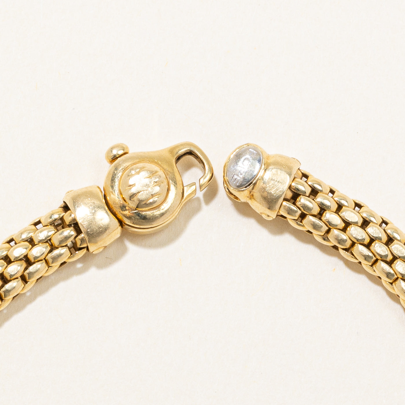 Bracelet à maillons panthère orné de diamants « FOPE » | 0,36 ct | 7,5 po |