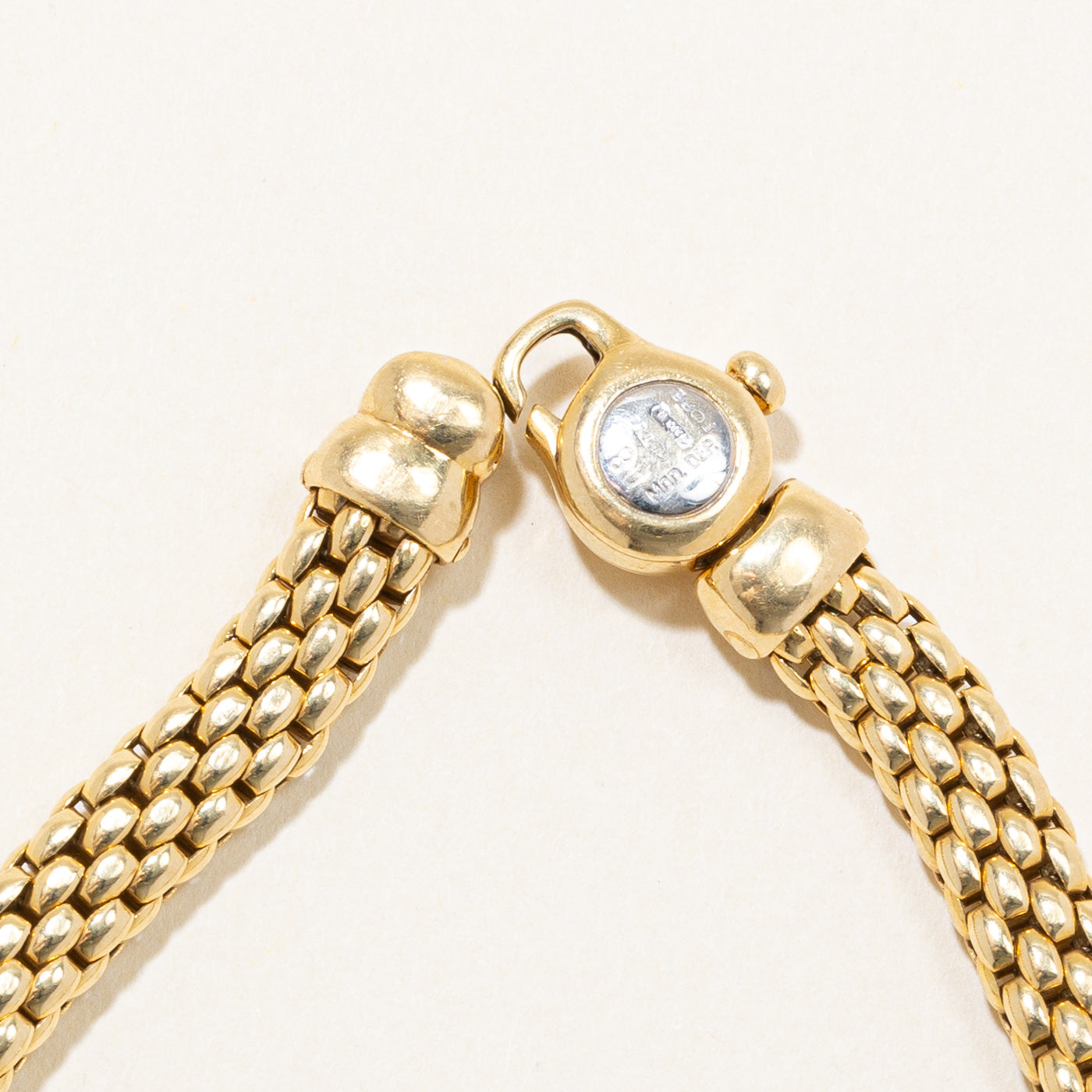 Bracelet à maillons panthère orné de diamants « FOPE » | 0,36 ct | 7,5 po |