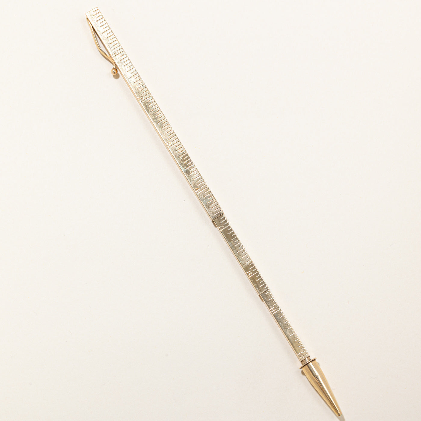 'Tiffany & Co' 1960's 14k Yellow Gold Mechanical Pencil Ruler