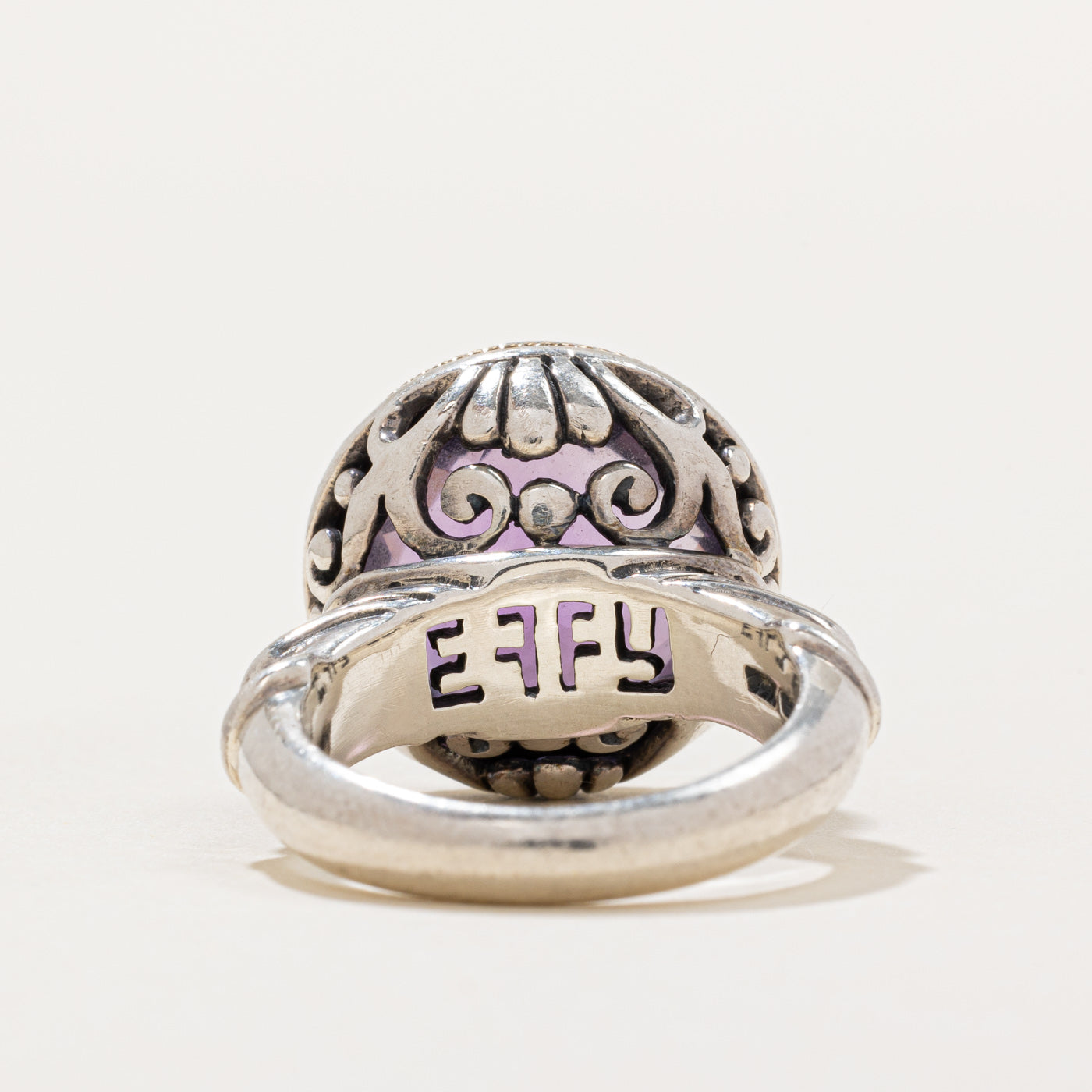 Bague cocktail en améthyste « Effy » | 8,50 ct | Taille 6,5 |