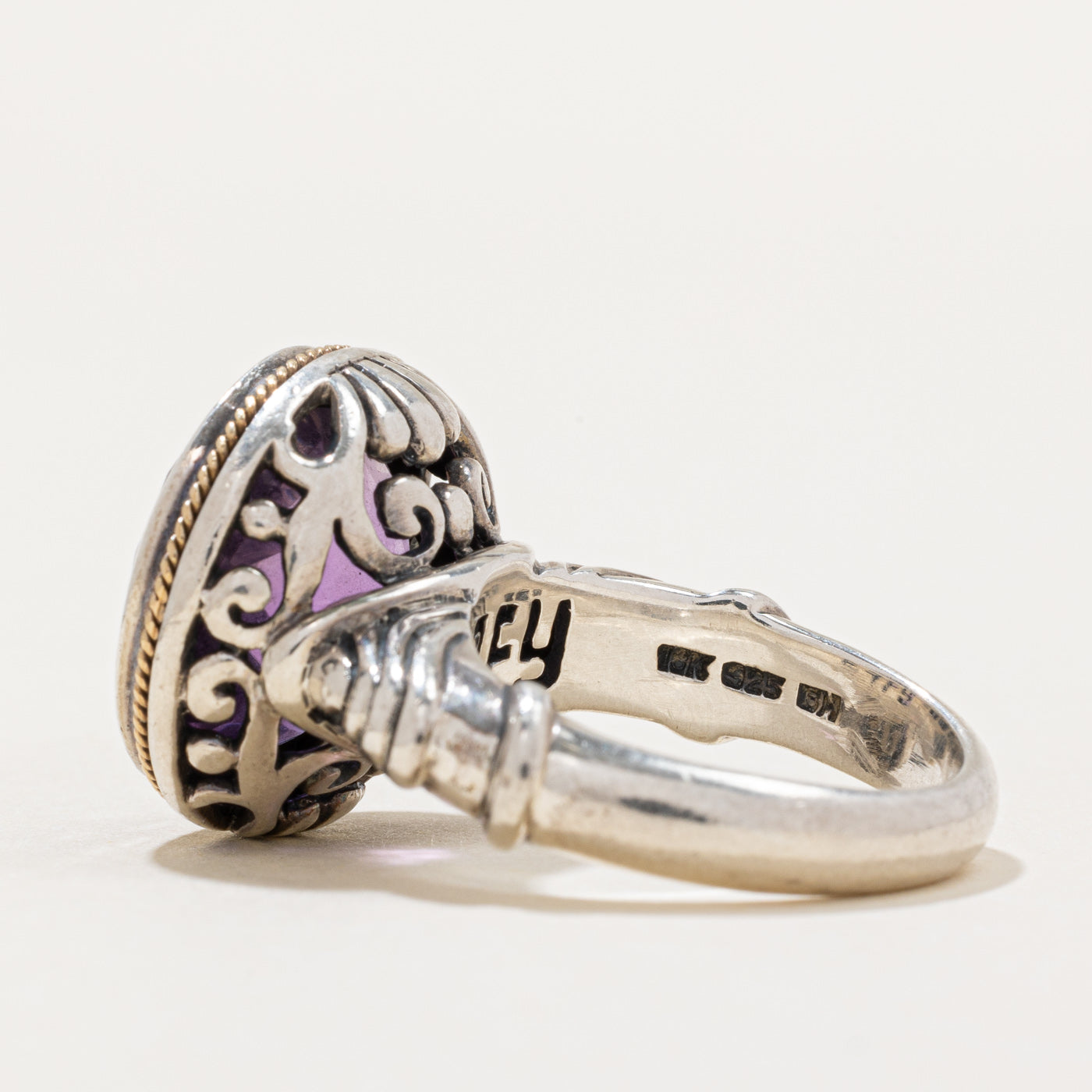 Bague cocktail en améthyste « Effy » | 8,50 ct | Taille 6,5 |