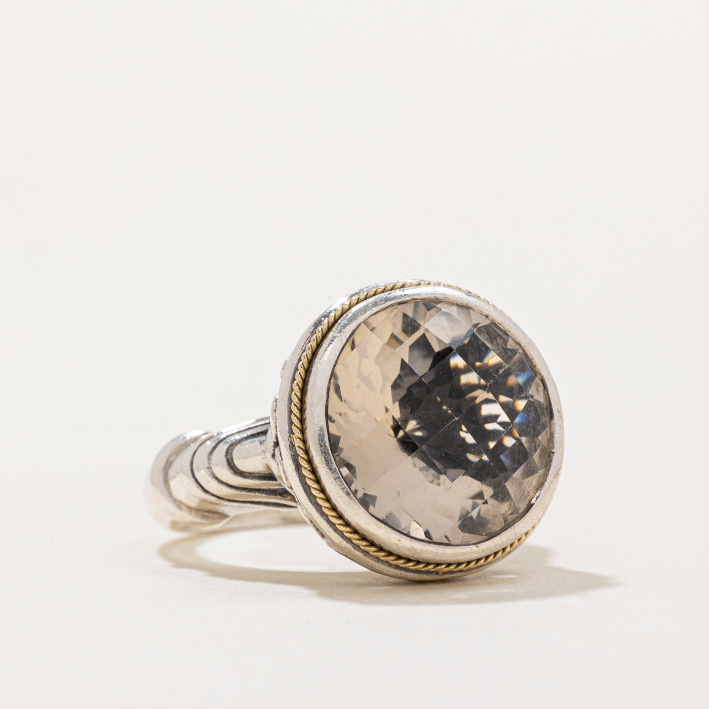 Bague cocktail en quartz « Effy » | 8,50 ct | Taille 6 |
