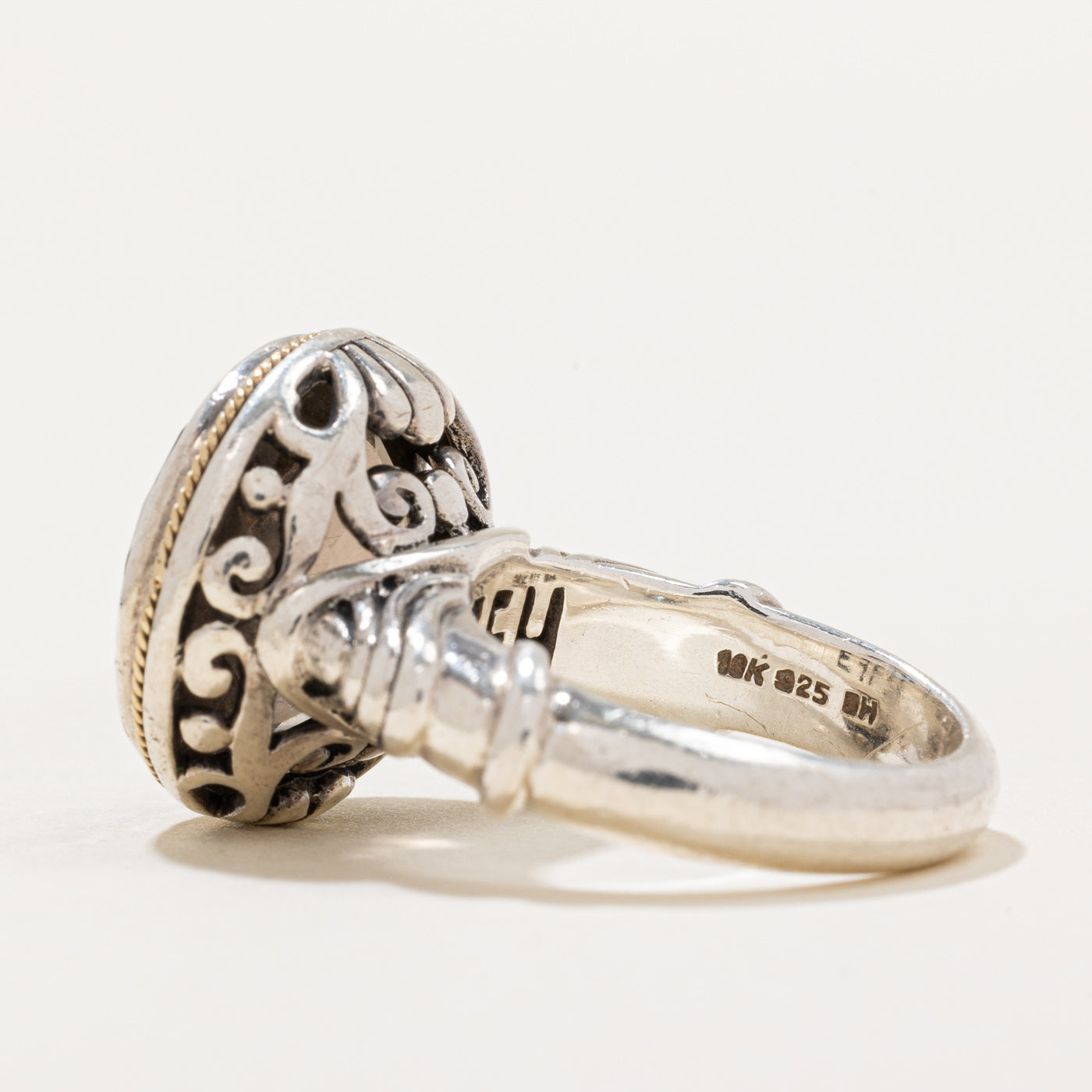 Bague cocktail en quartz fumé « Effy » | 8,50 ct | Taille 6,75 |