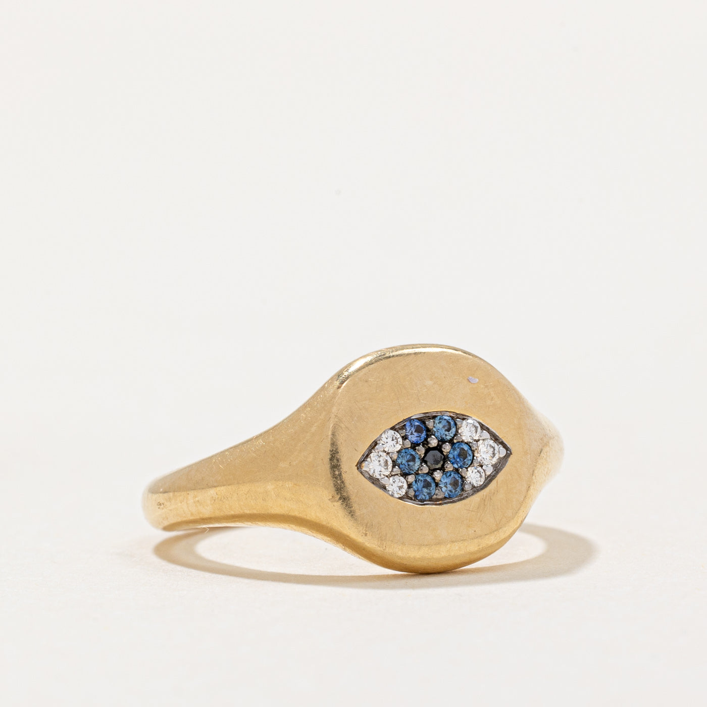 Bague œil maléfique « David Yurman » pour petit doigt | 0,09 ct | Taille 3,75 |