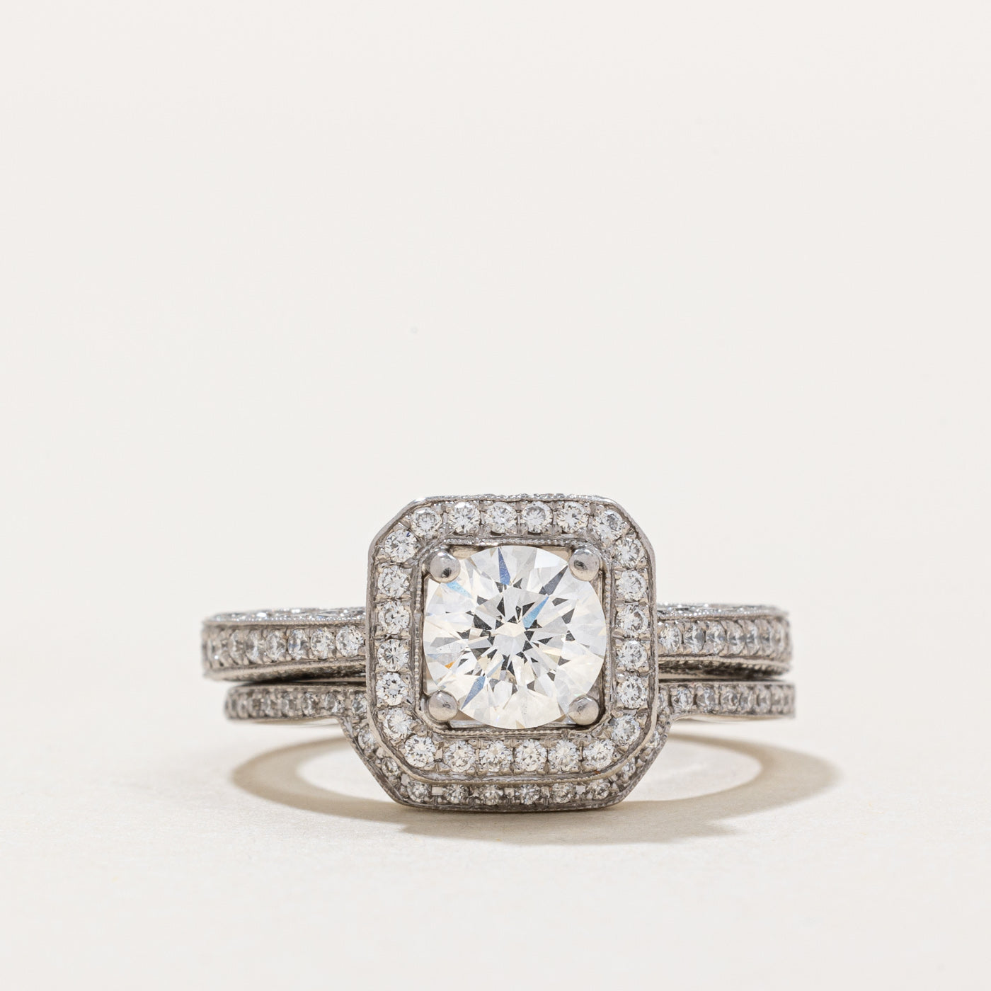 'Simon G' Diamond Wedding Ring Set | 0.83ct IF G, 0.44ctw | SZ 5.25 |