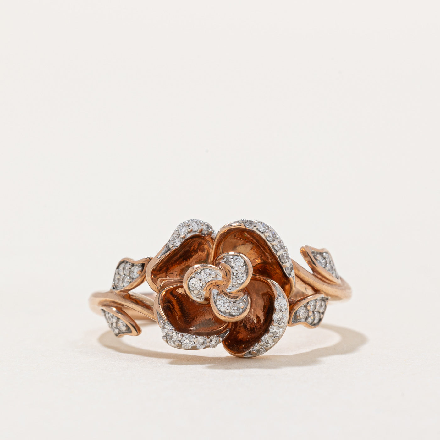 'Disney' Diamond Rose Ring | 0.15ctw | SZ 6.75 |