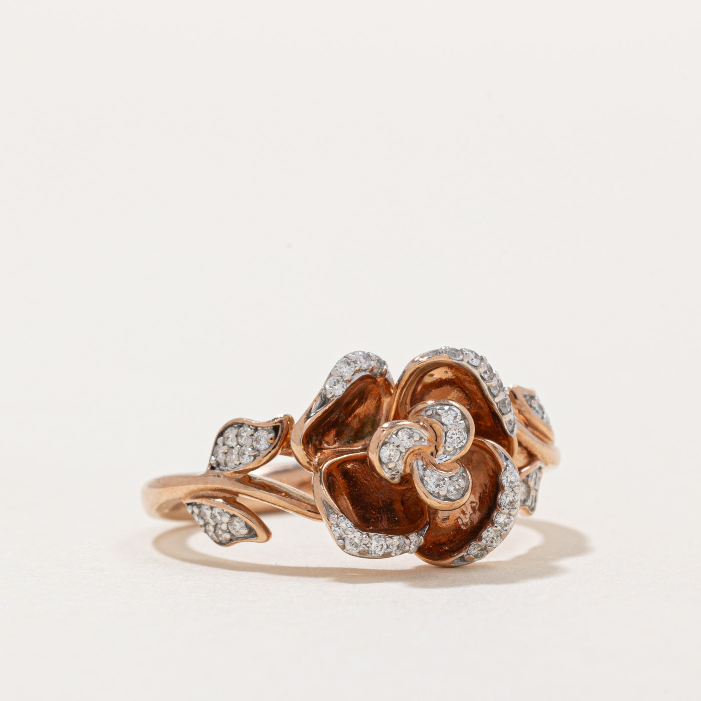 'Disney' Diamond Rose Ring | 0.15ctw | SZ 6.75 |