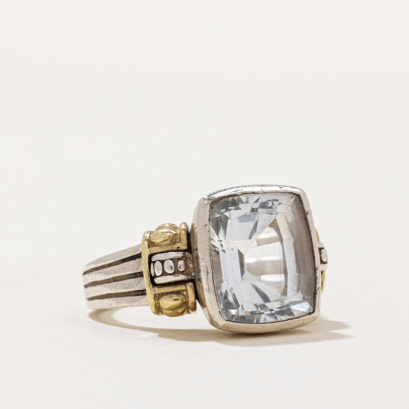 Bague cocktail en topaze caviar « Lagos » | 6,50 ct | Taille 6,25 |