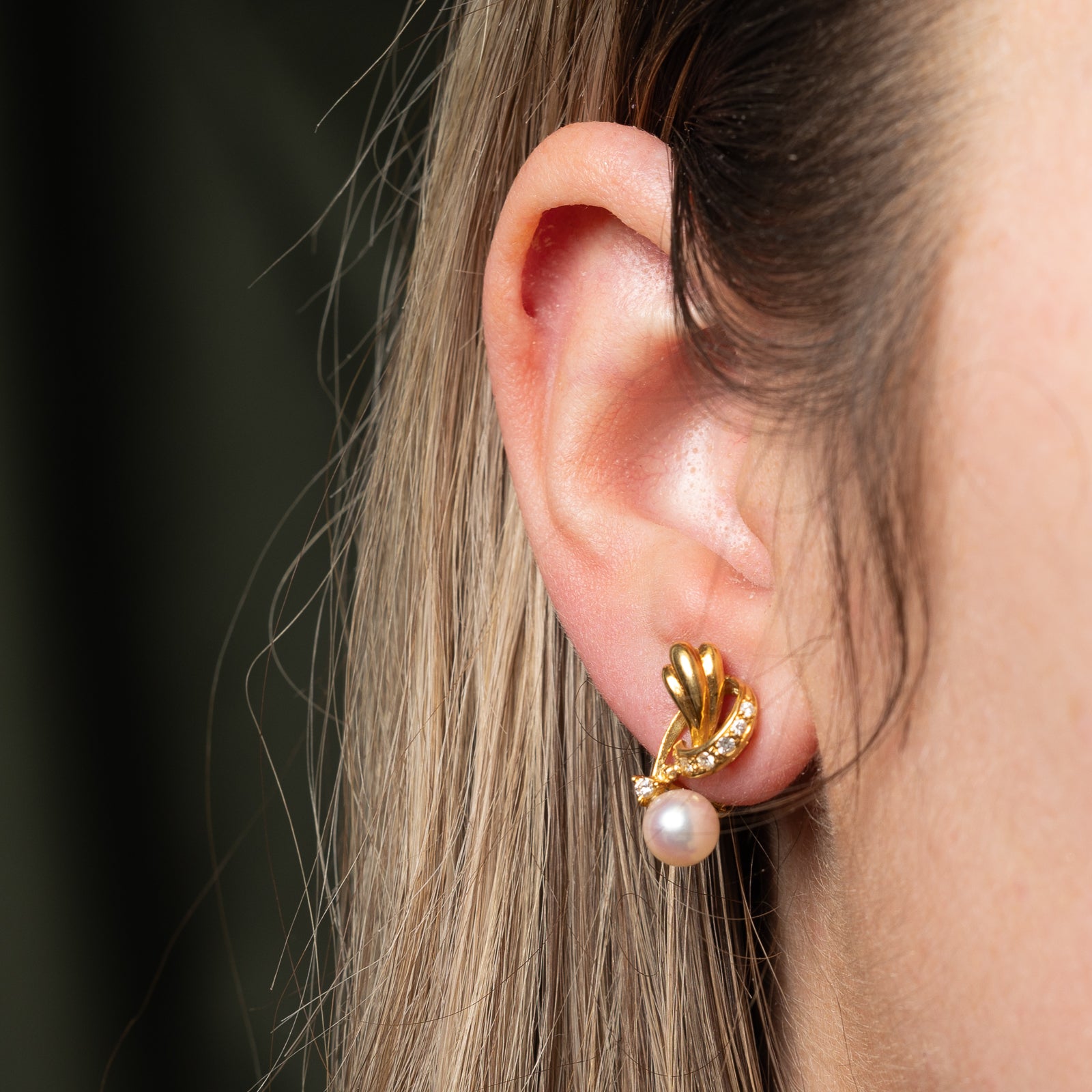 Pearl & Diamond Earrings | 0.16ctw |