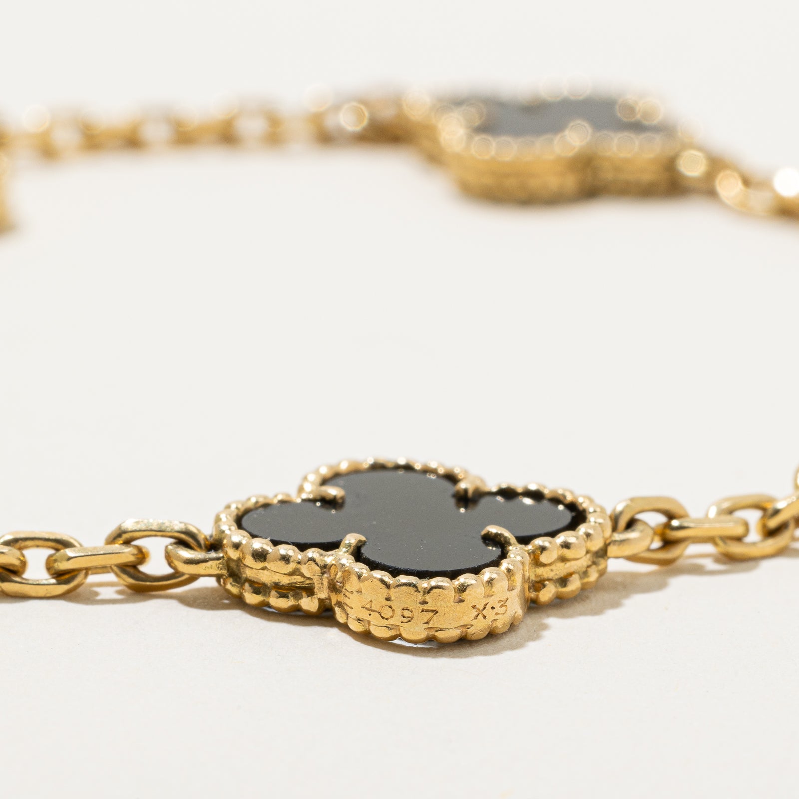 'Van Cleef & Arpels' Vintage Alhambra Bracelet, 5 Motifs | 7.50ctw | 8.5" |