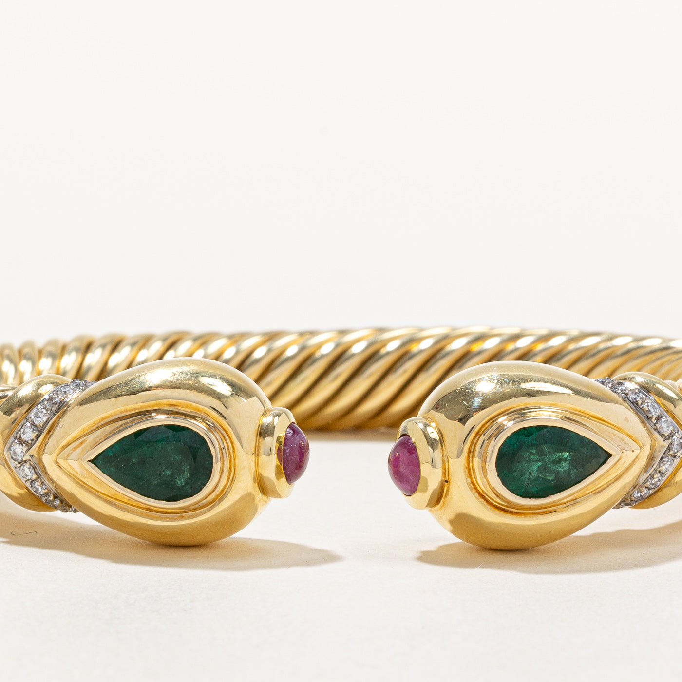 Multi Gemstone Open Bangle | 4.41ctw | 6-7" |