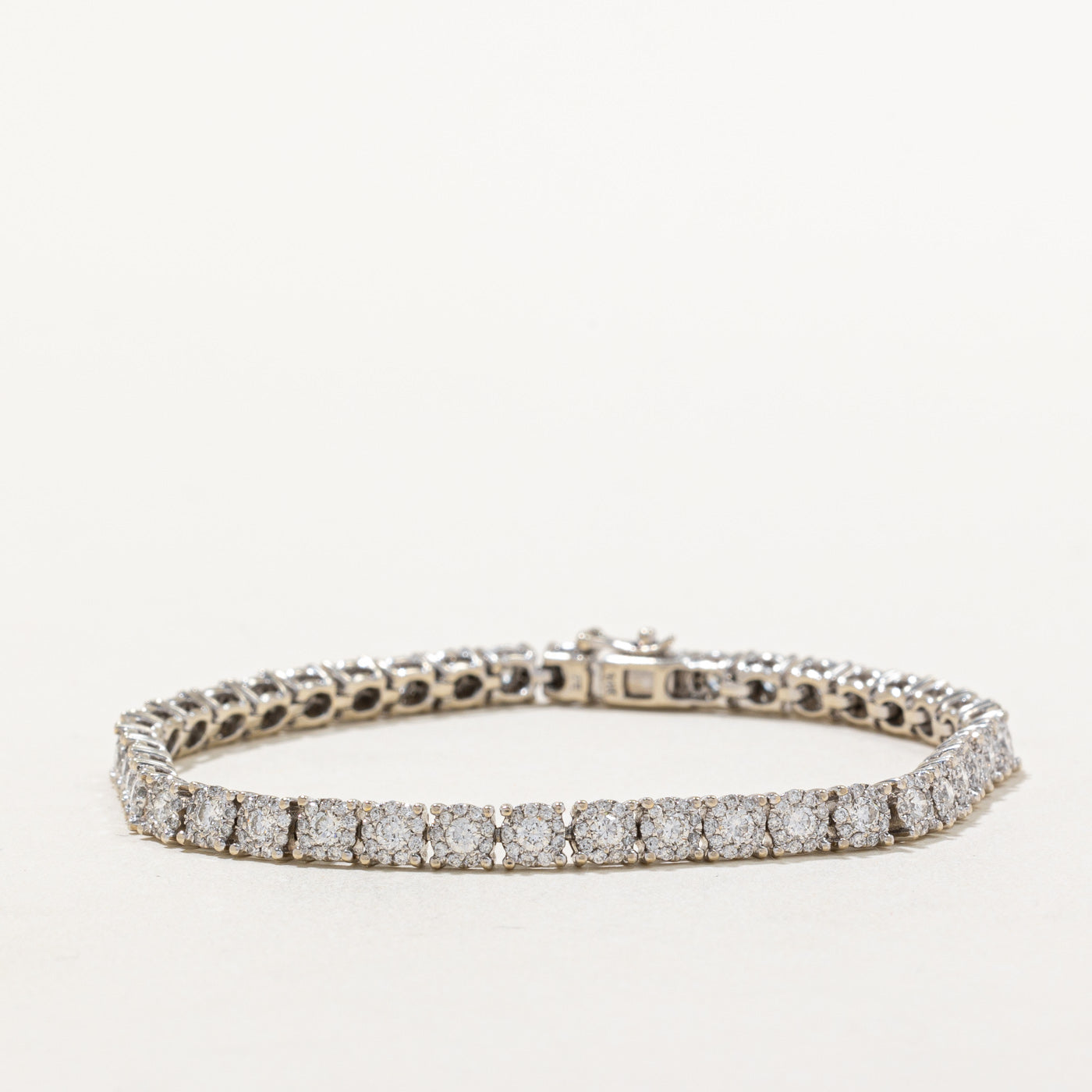 Diamond Halo Tennis Bracelet | 5.04ctw | 7.25" |
