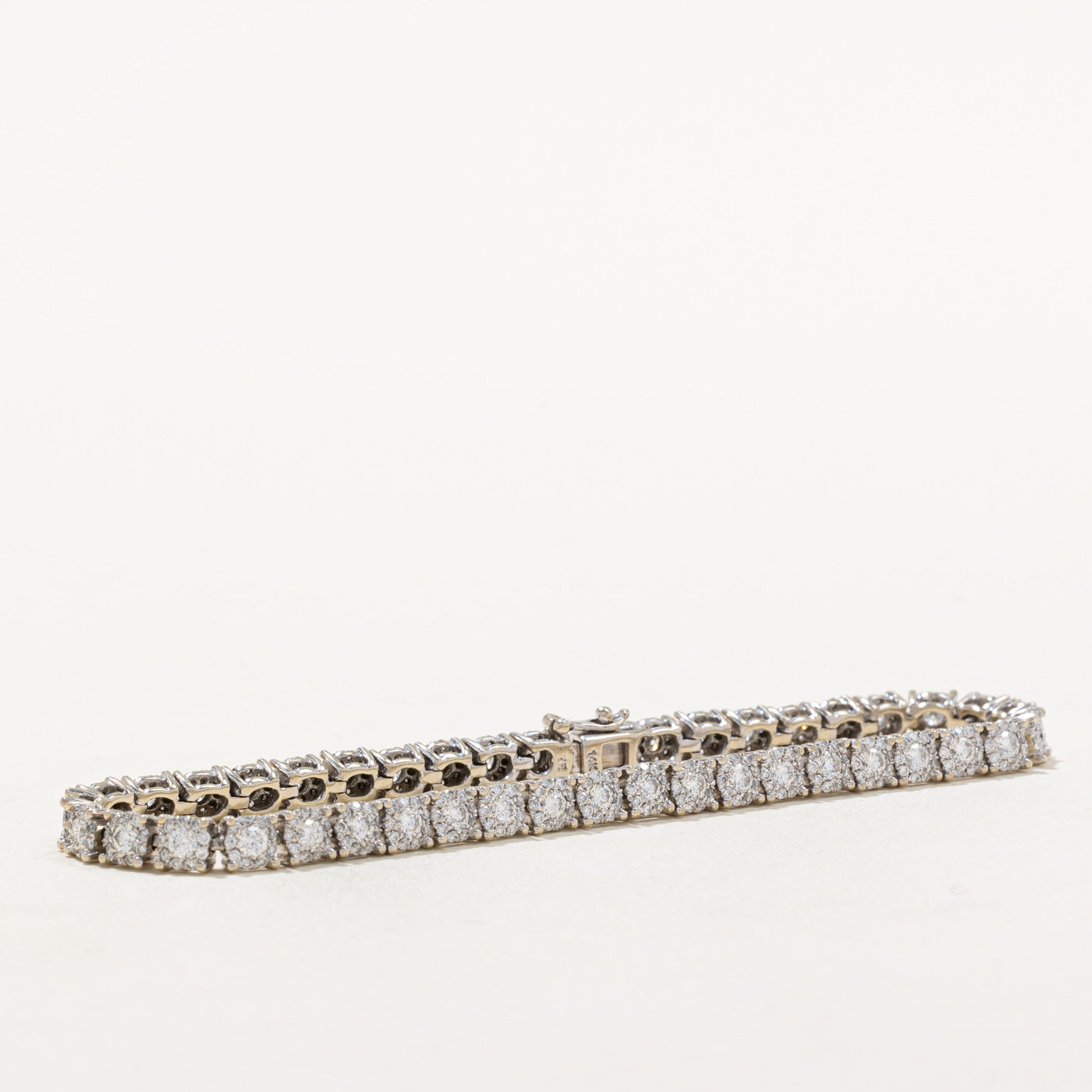 Diamond Halo Tennis Bracelet | 5.04ctw | 7.25" |