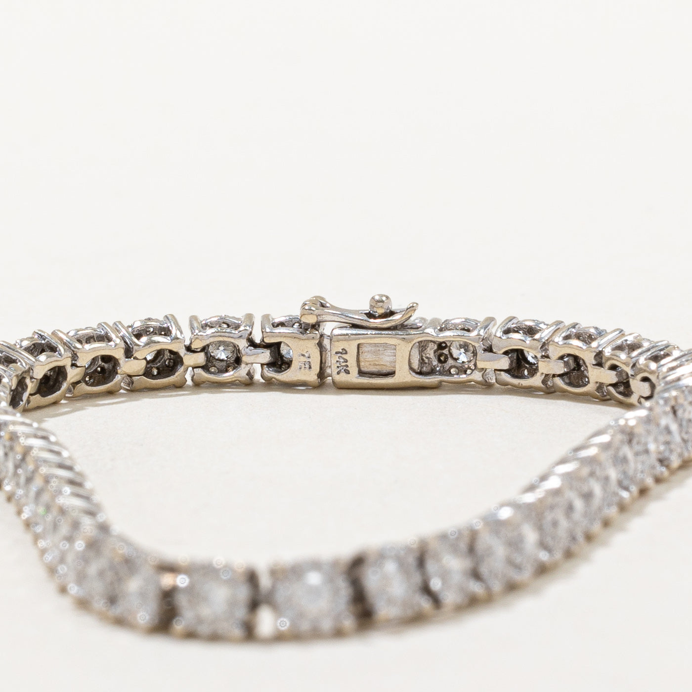 Diamond Halo Tennis Bracelet | 5.04ctw | 7.25" |