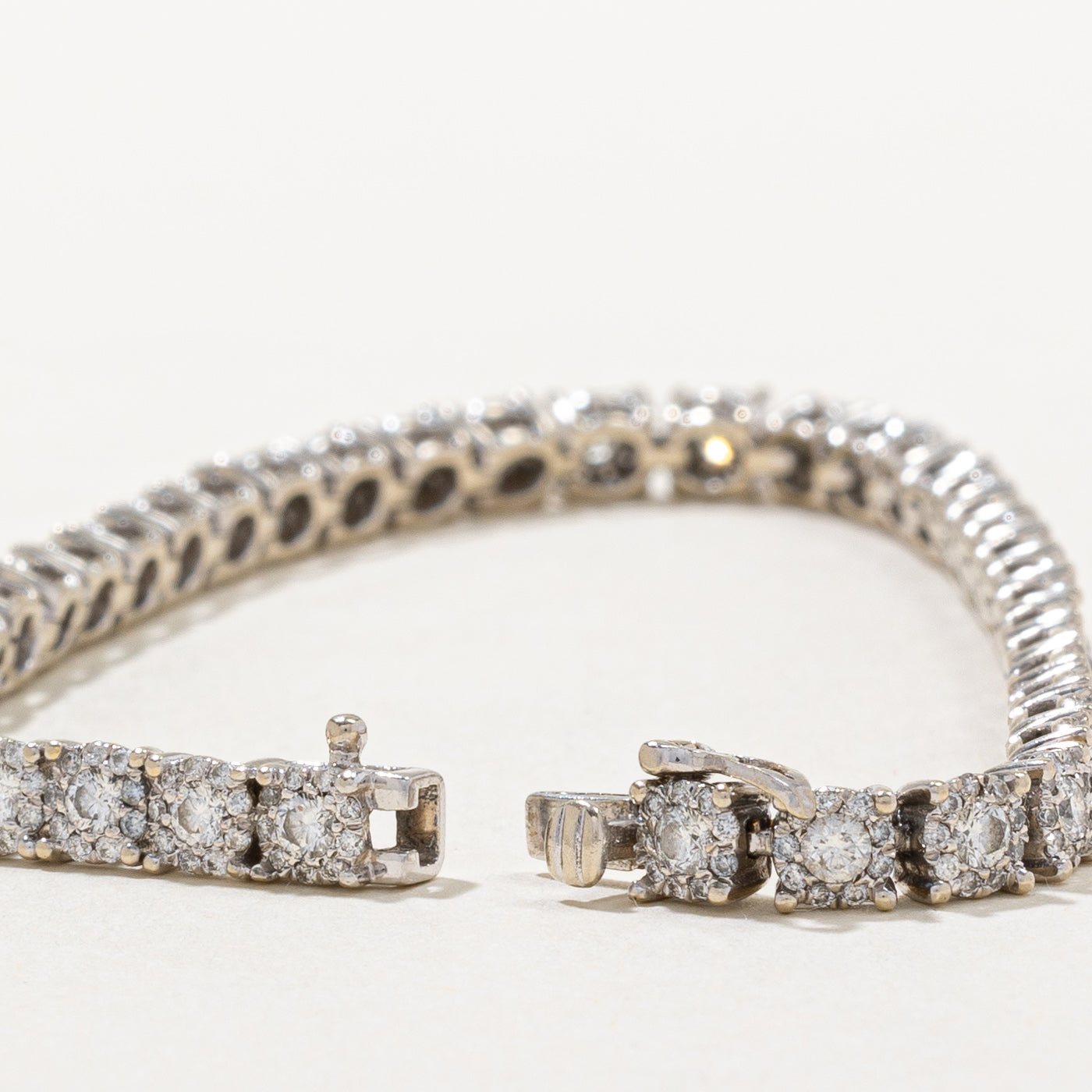 Diamond Halo Tennis Bracelet | 5.04ctw | 7.25" |