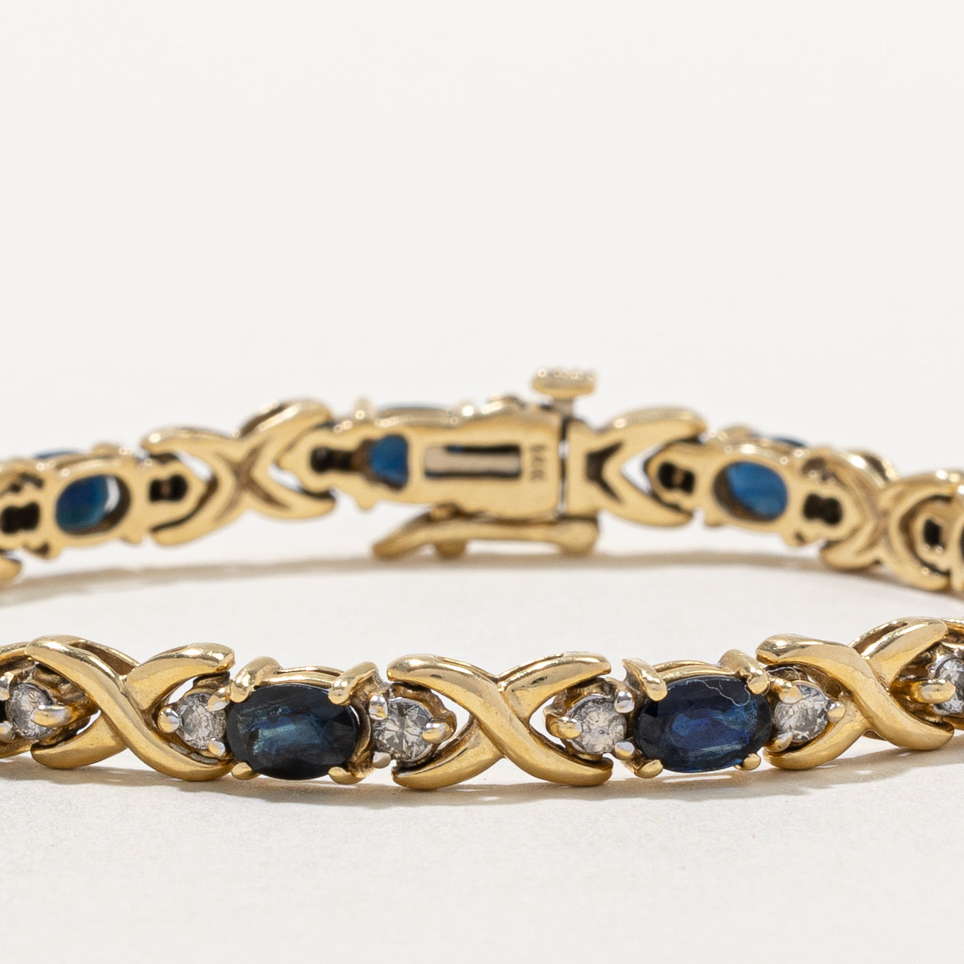 Sapphire & Diamond Bracelet | 7.23ctw, 1.22ctw | 7" |