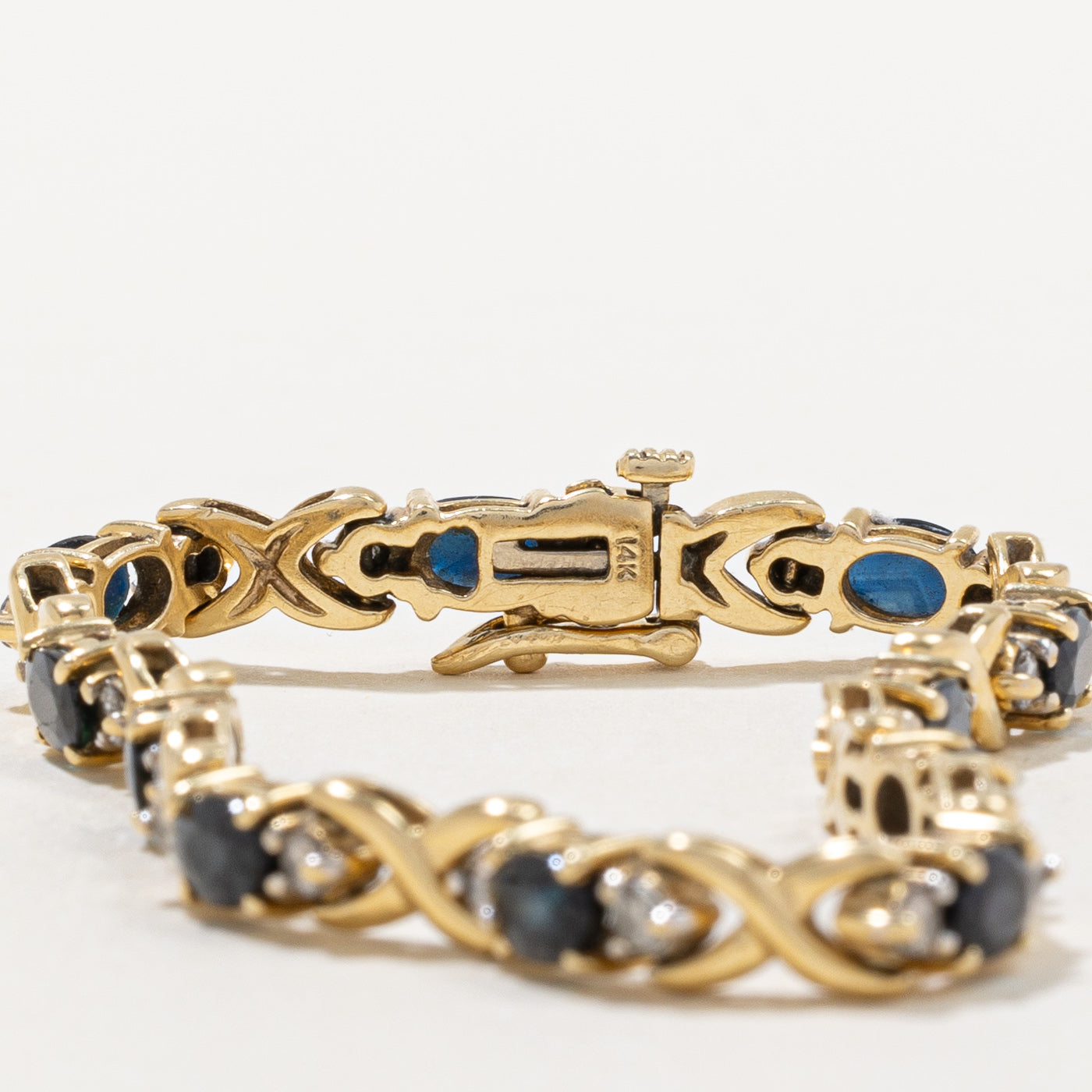Sapphire & Diamond Bracelet | 7.23ctw, 1.22ctw | 7" |