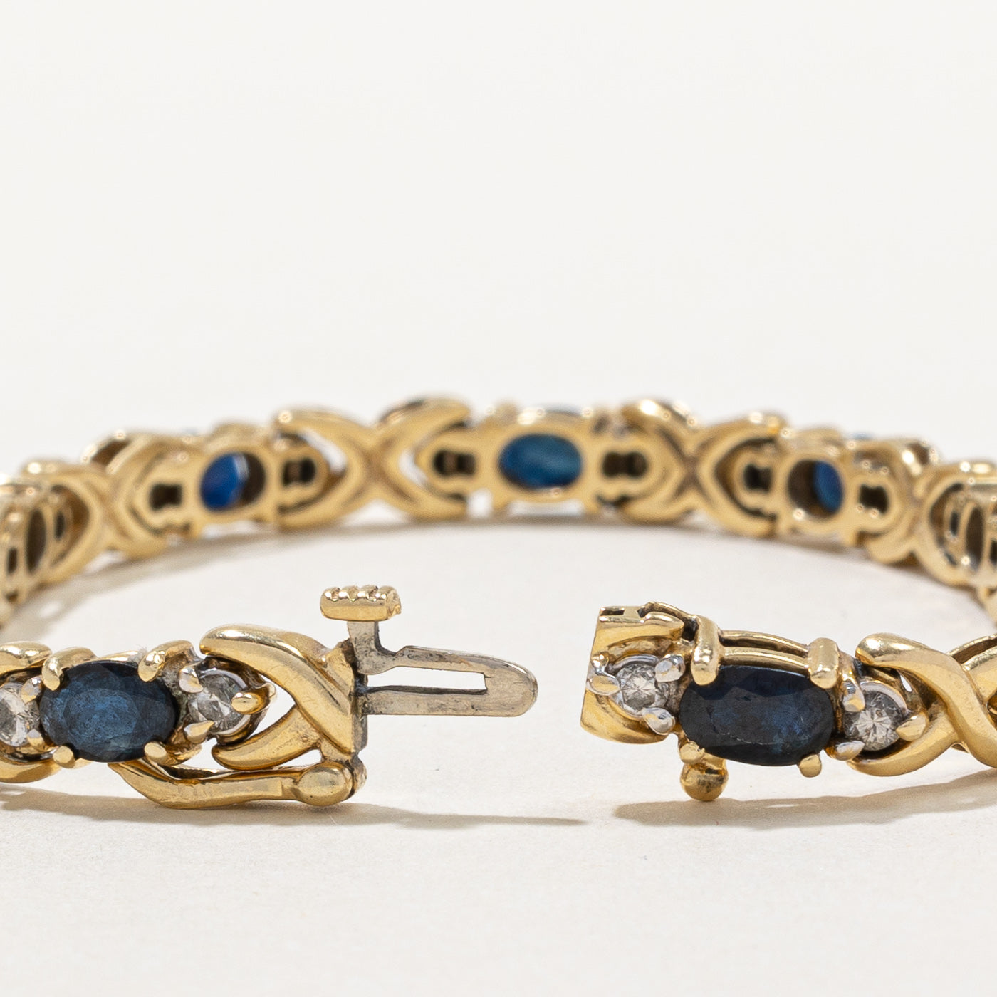 Sapphire & Diamond Bracelet | 7.23ctw, 1.22ctw | 7" |