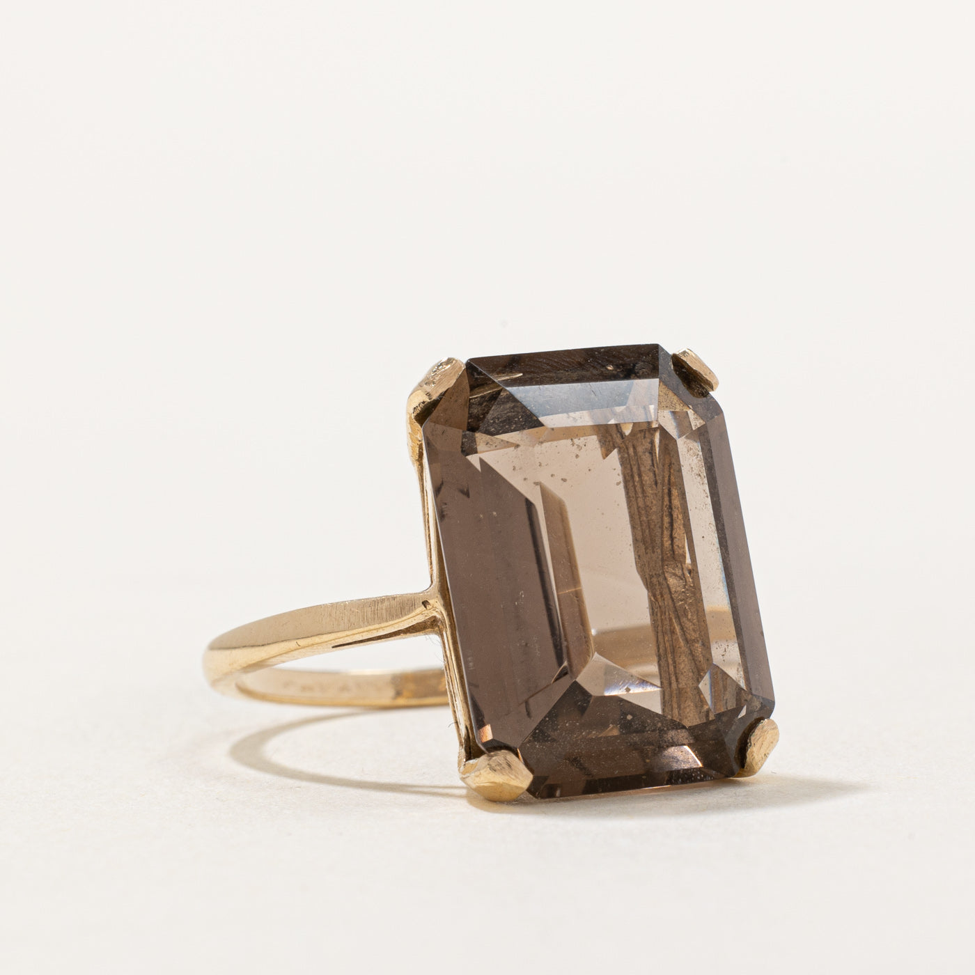 Smoky Quartz Cocktail Ring | 12.09ct | SZ 7.75 |