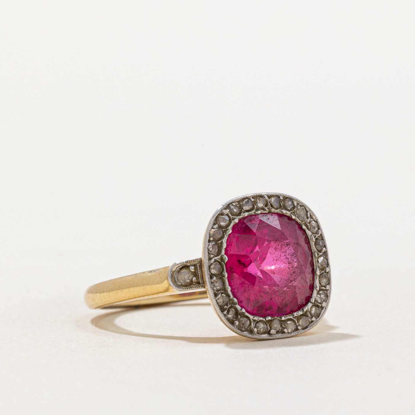 Lab Grown Ruby & Natural Diamond Cocktail Ring | 5.49ct, 0.26ctw | SZ 7.25 |