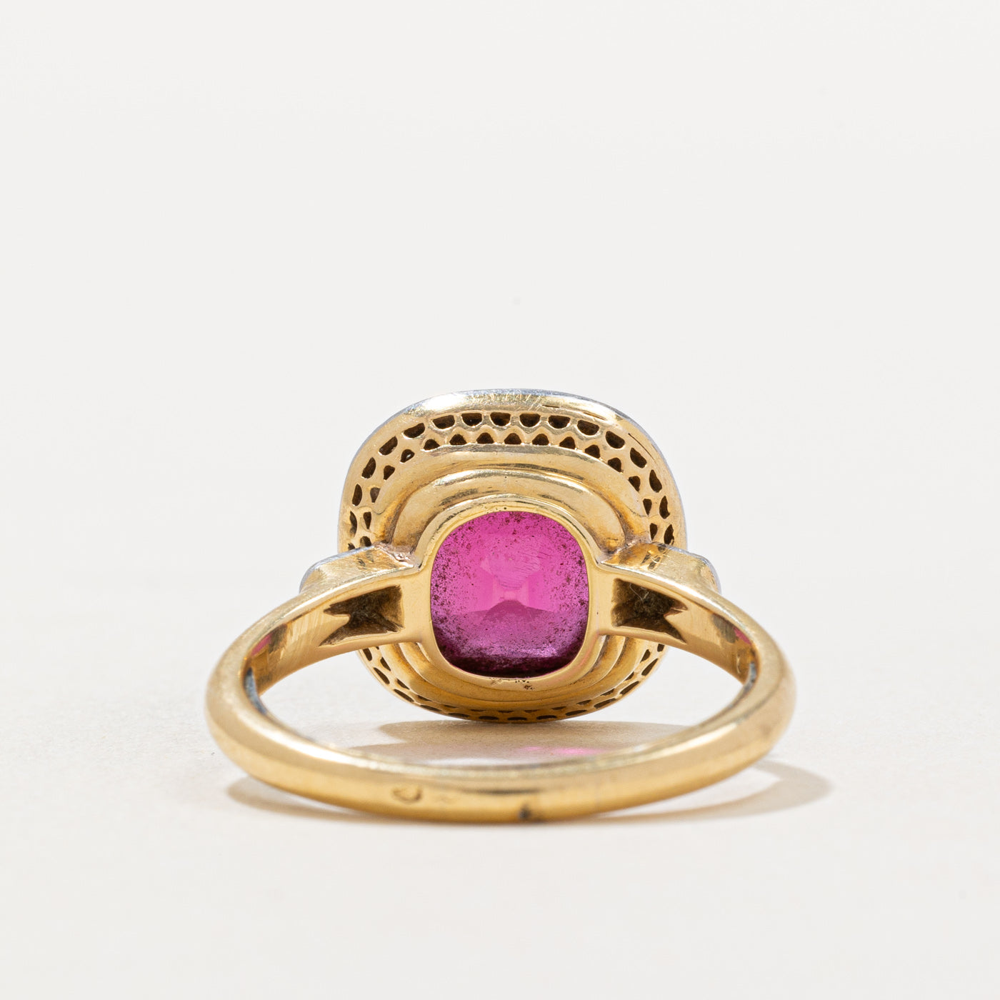 Lab Grown Ruby & Natural Diamond Cocktail Ring | 5.49ct, 0.26ctw | SZ 7.25 |