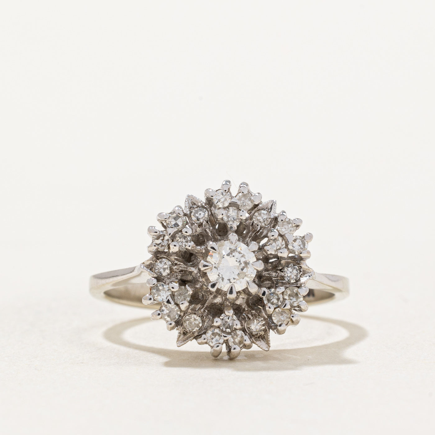 Diamond Flower Ring | 0.41ctw | SZ 5.75 |