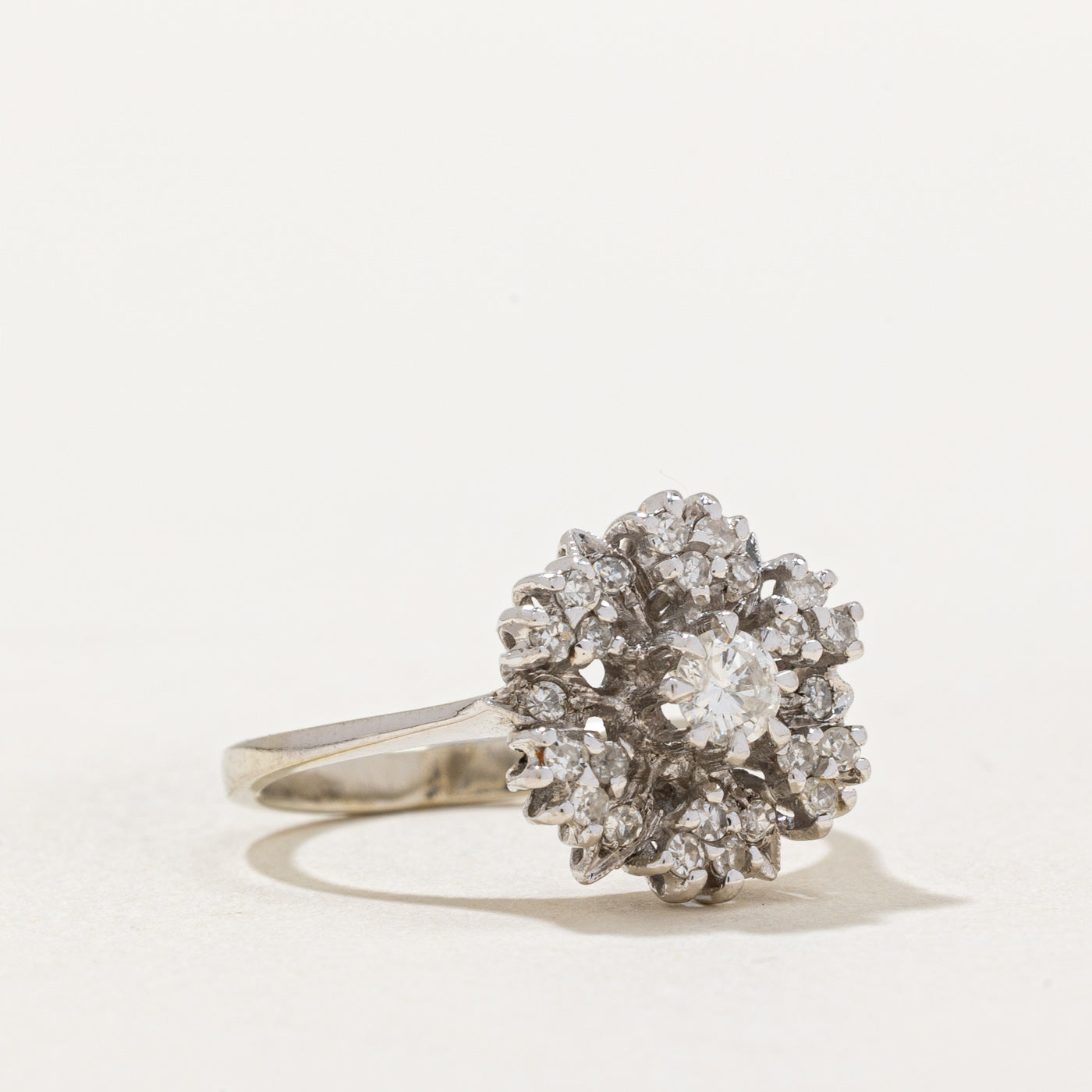 Diamond Flower Ring | 0.41ctw | SZ 5.75 |
