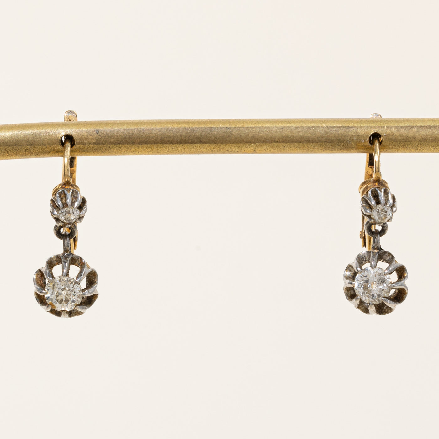 Old European Cut Diamond Lever Back Earrings | 0.63ctw |