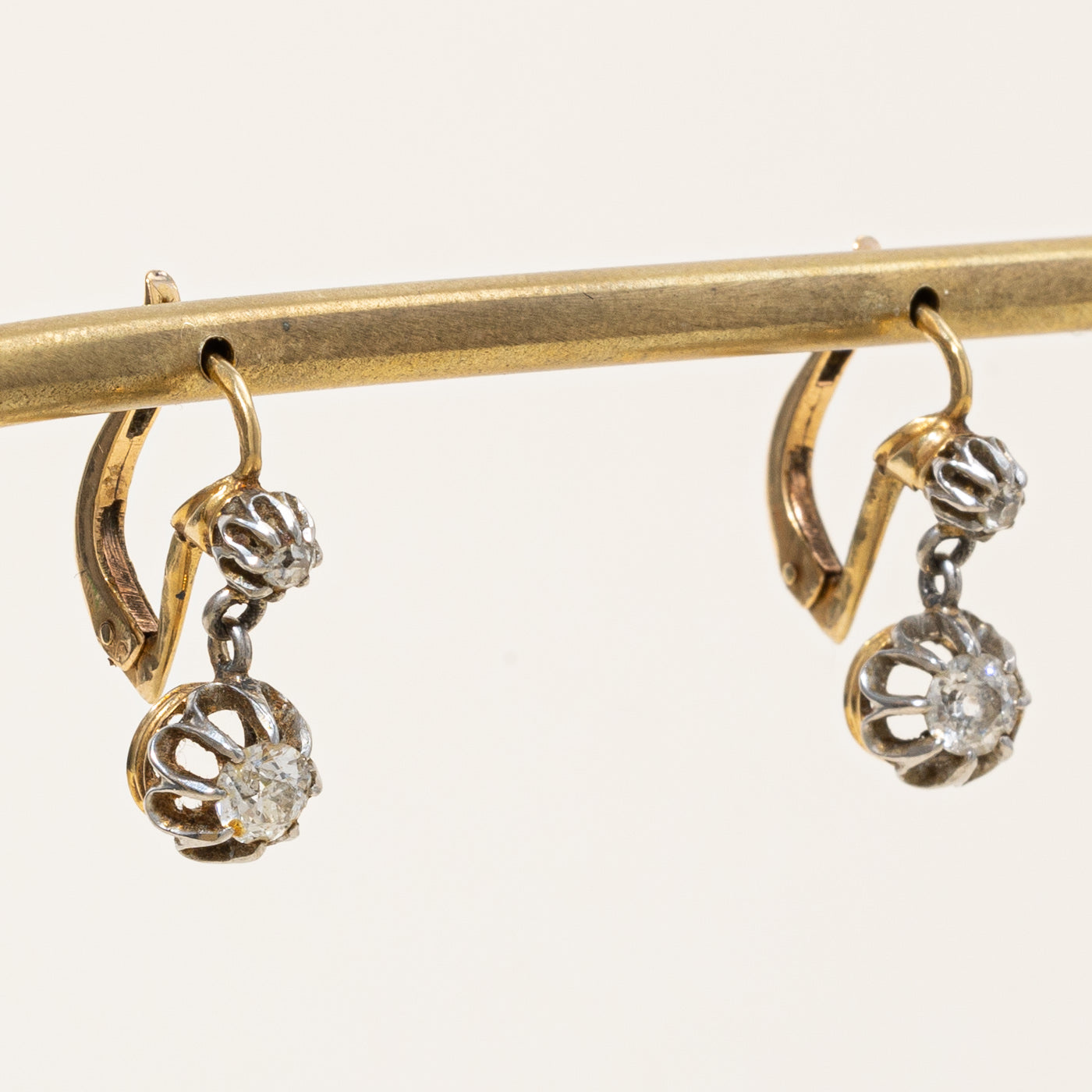 Old European Cut Diamond Lever Back Earrings | 0.63ctw |