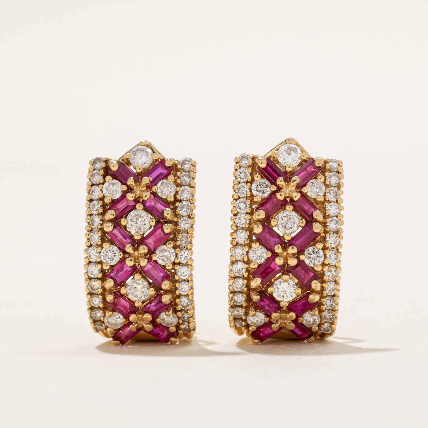 Ruby & Diamond Earrings | 1.68ctw, 1.02ctw