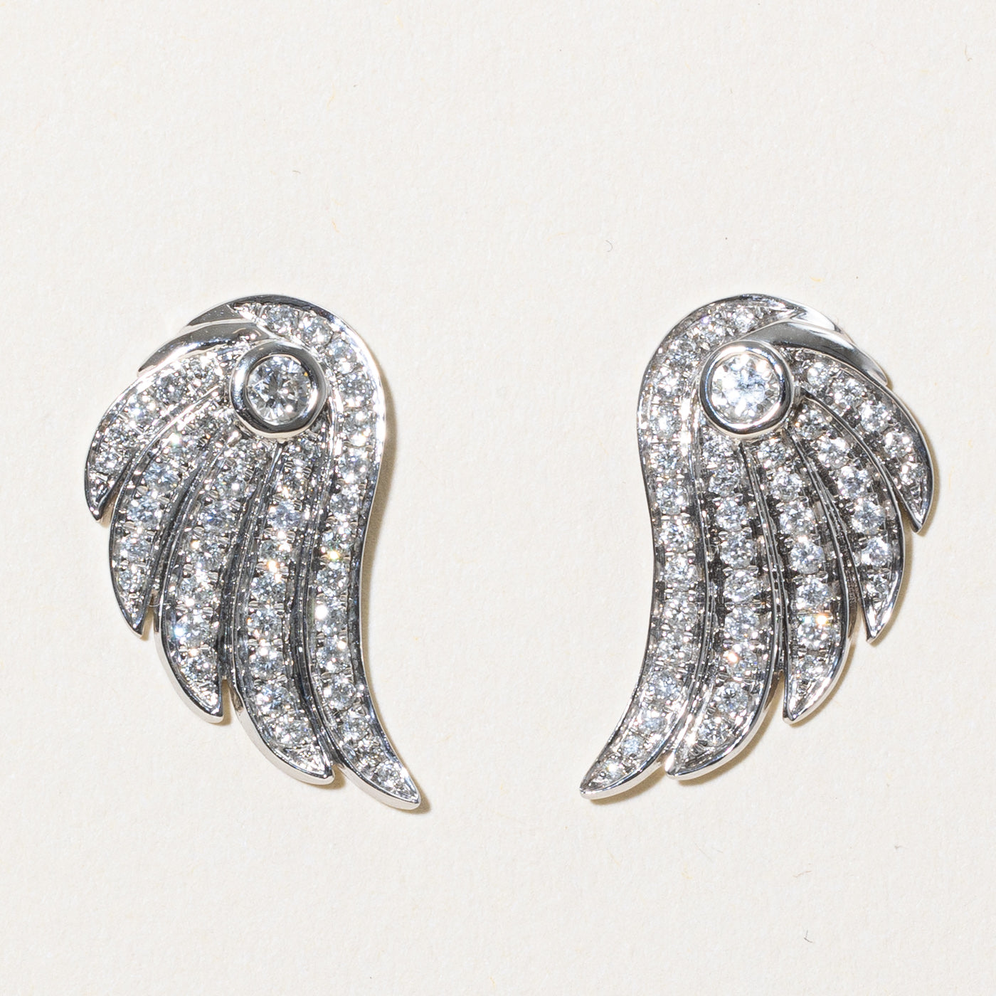 Diamond Angel Wing Earrings | 0.61ctw