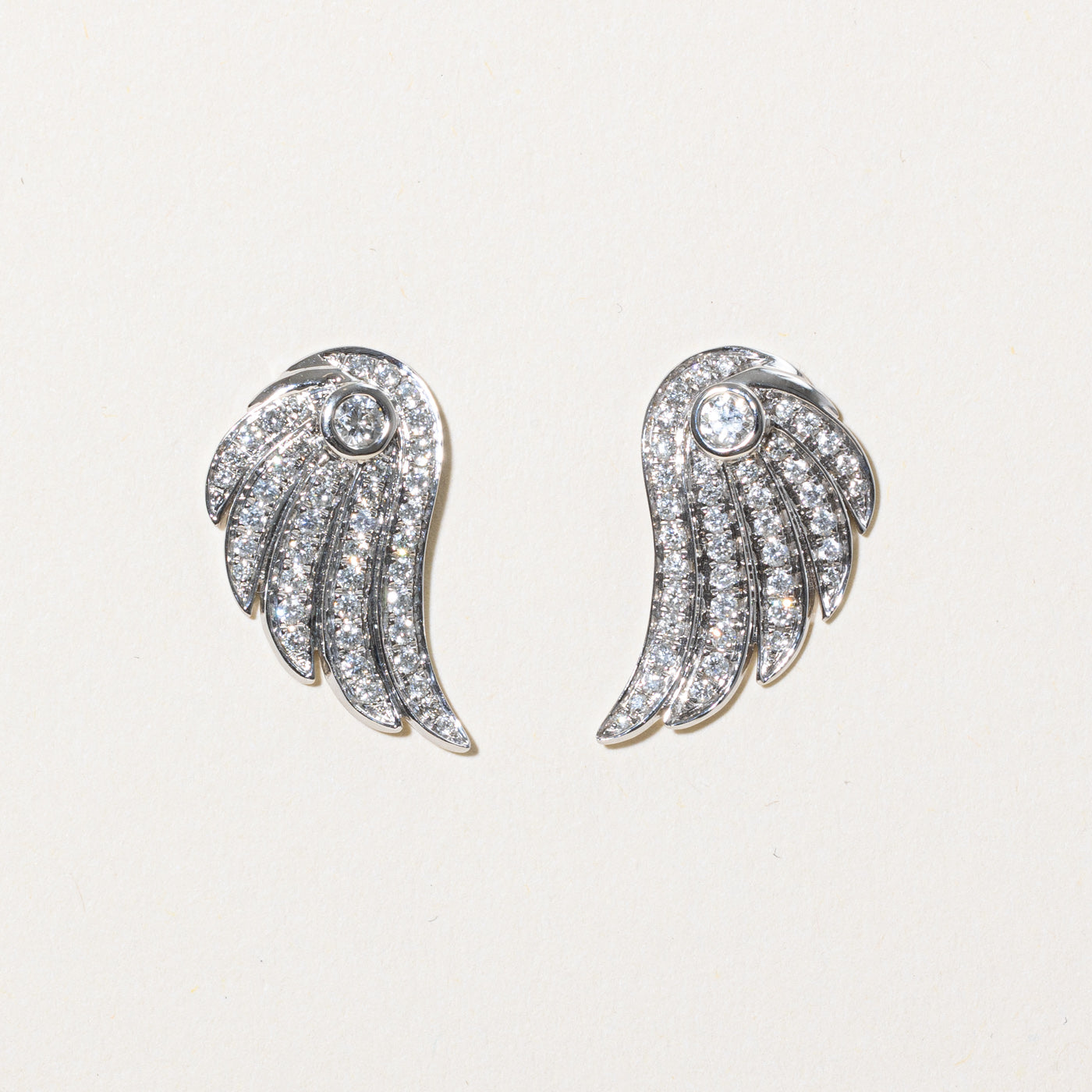 Diamond Angel Wing Earrings | 0.61ctw