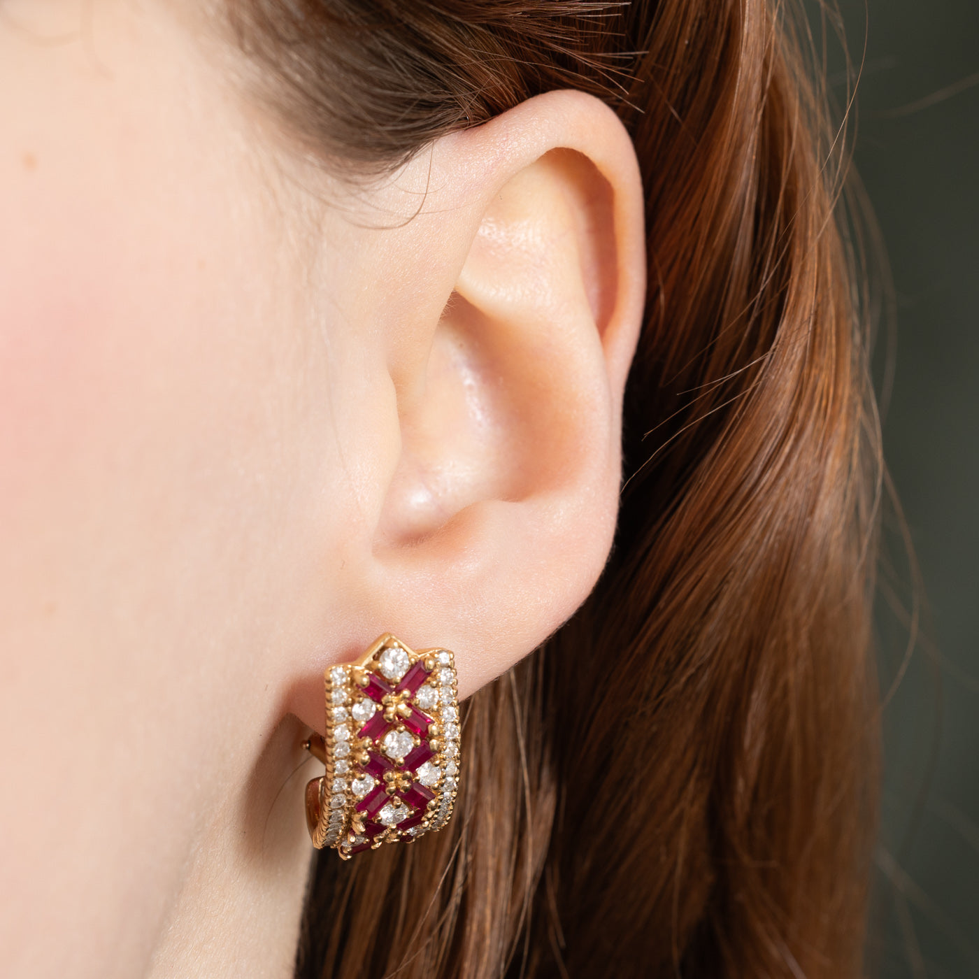 Ruby & Diamond Earrings | 1.68ctw, 1.02ctw