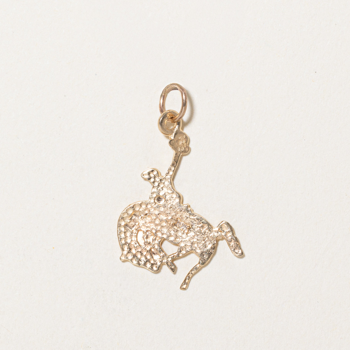 10k Yellow Gold Horse Jockey Charm |