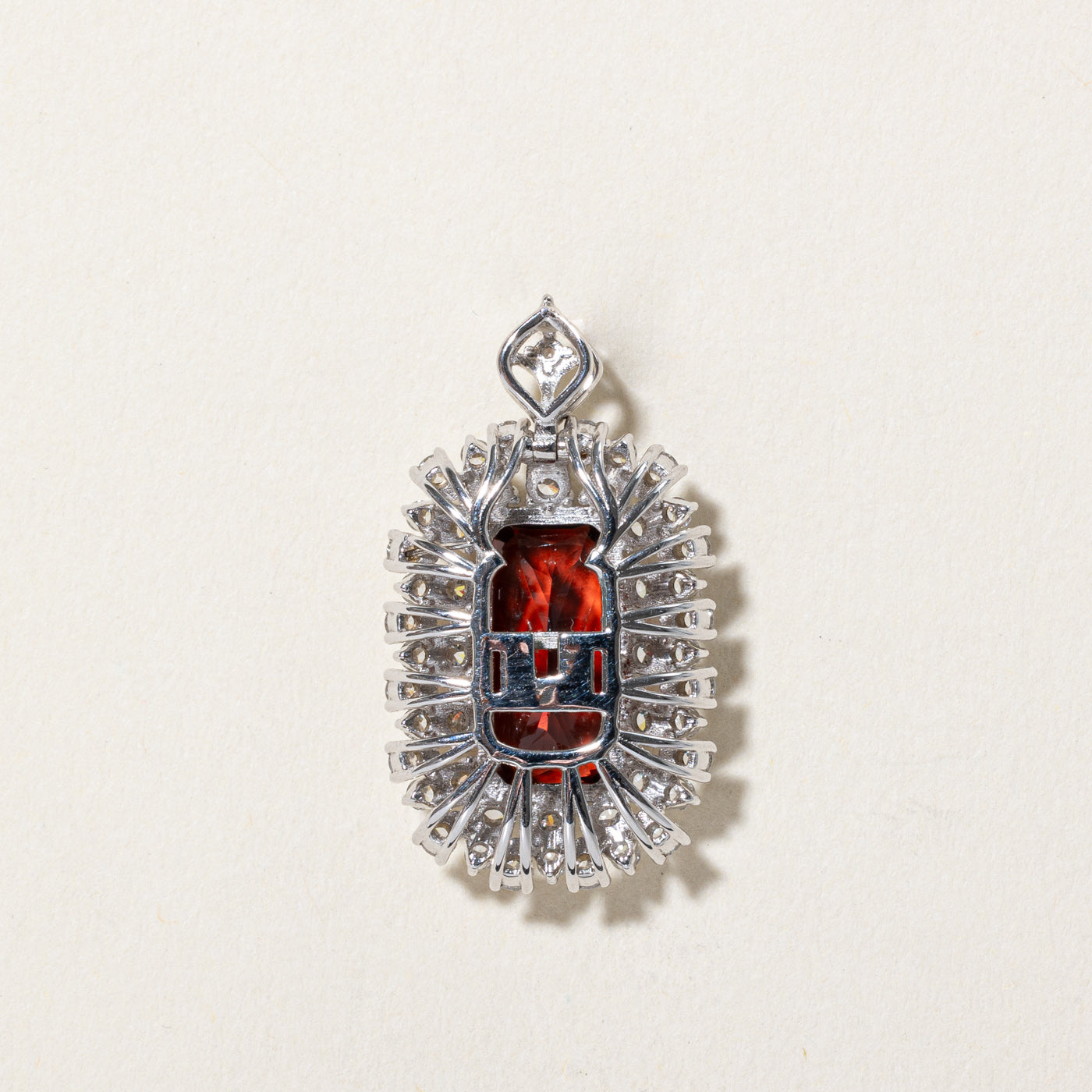 Garnet & Diamond Convertible Pendant & Ring | 5.33ct, 1.43ctw | SZ 6.5