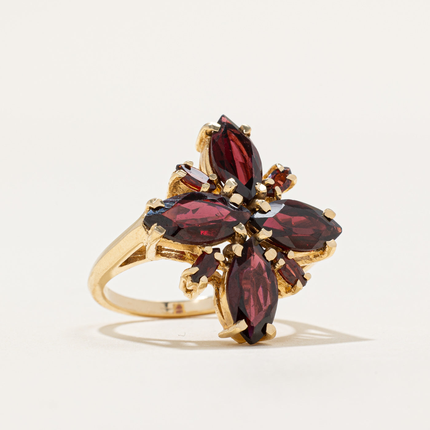 Marquise Cut Garnet Cocktail Ring | 4.28ctw | SZ 6.25