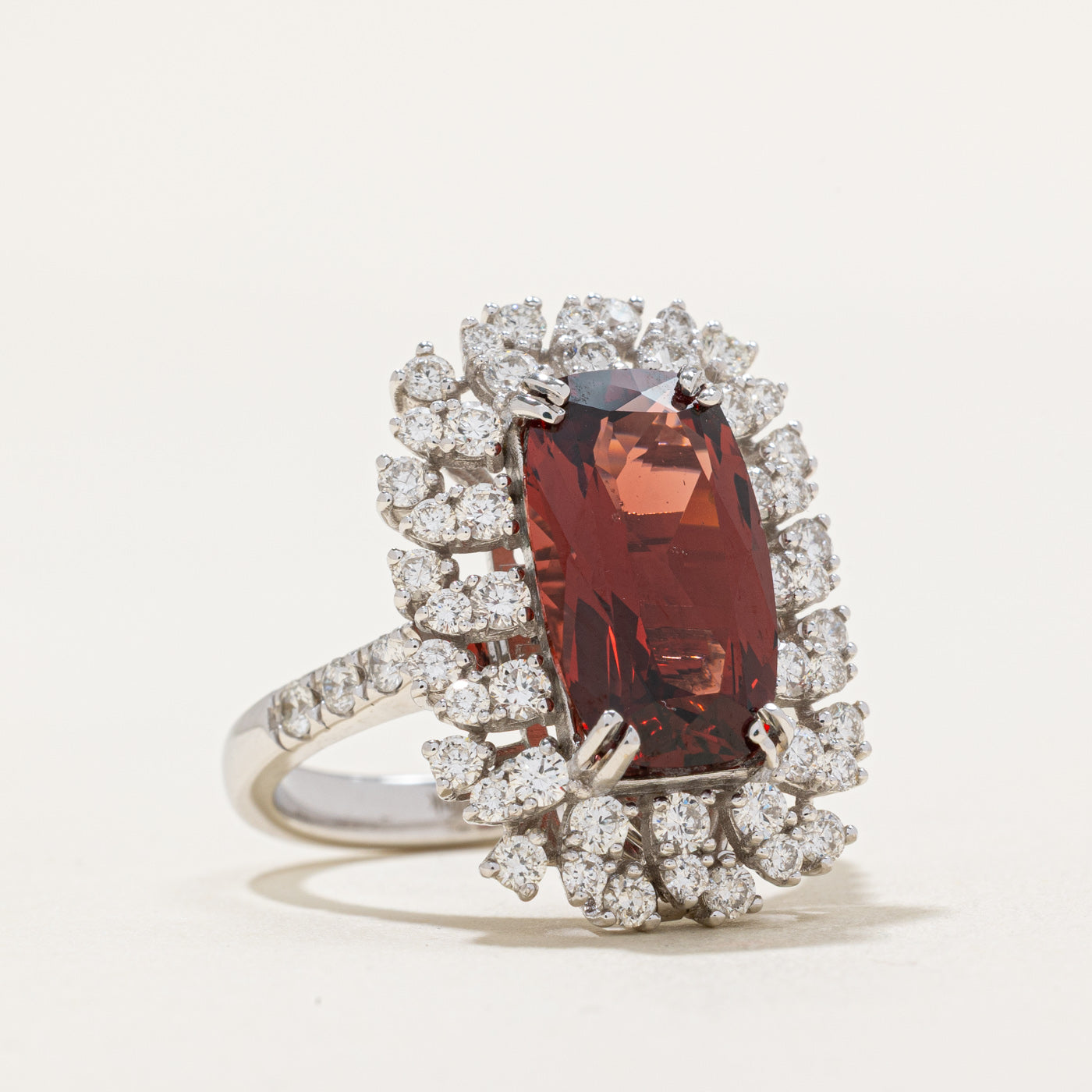 Garnet & Diamond Convertible Pendant & Ring | 5.33ct, 1.43ctw | SZ 6.5
