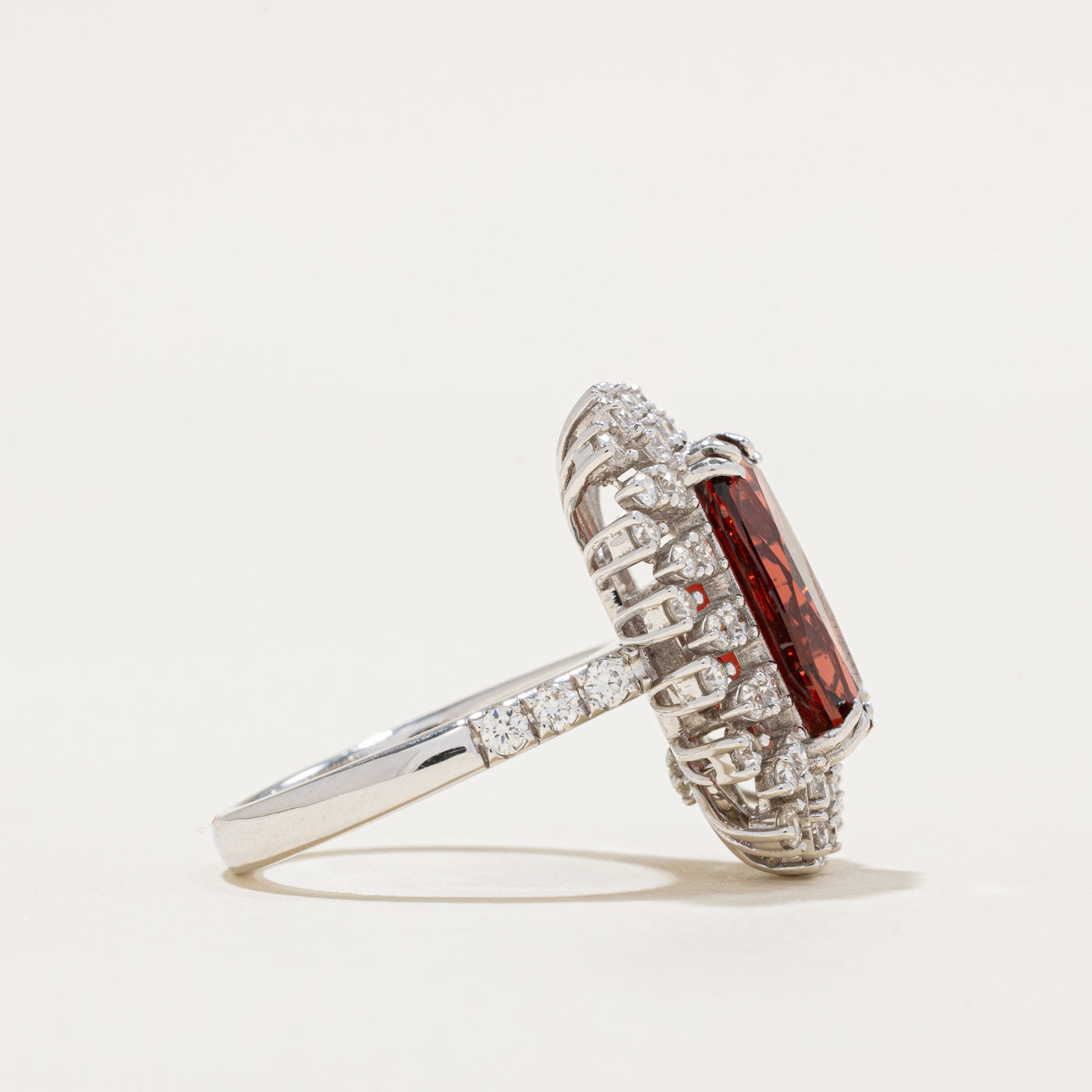 Garnet & Diamond Convertible Pendant & Ring | 5.33ct, 1.43ctw | SZ 6.5
