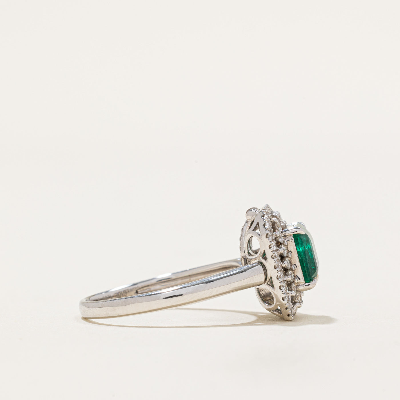Emerald & Diamond Convertible Pendant & Ring | 1.52ct, 0.419ctw | SZ 7